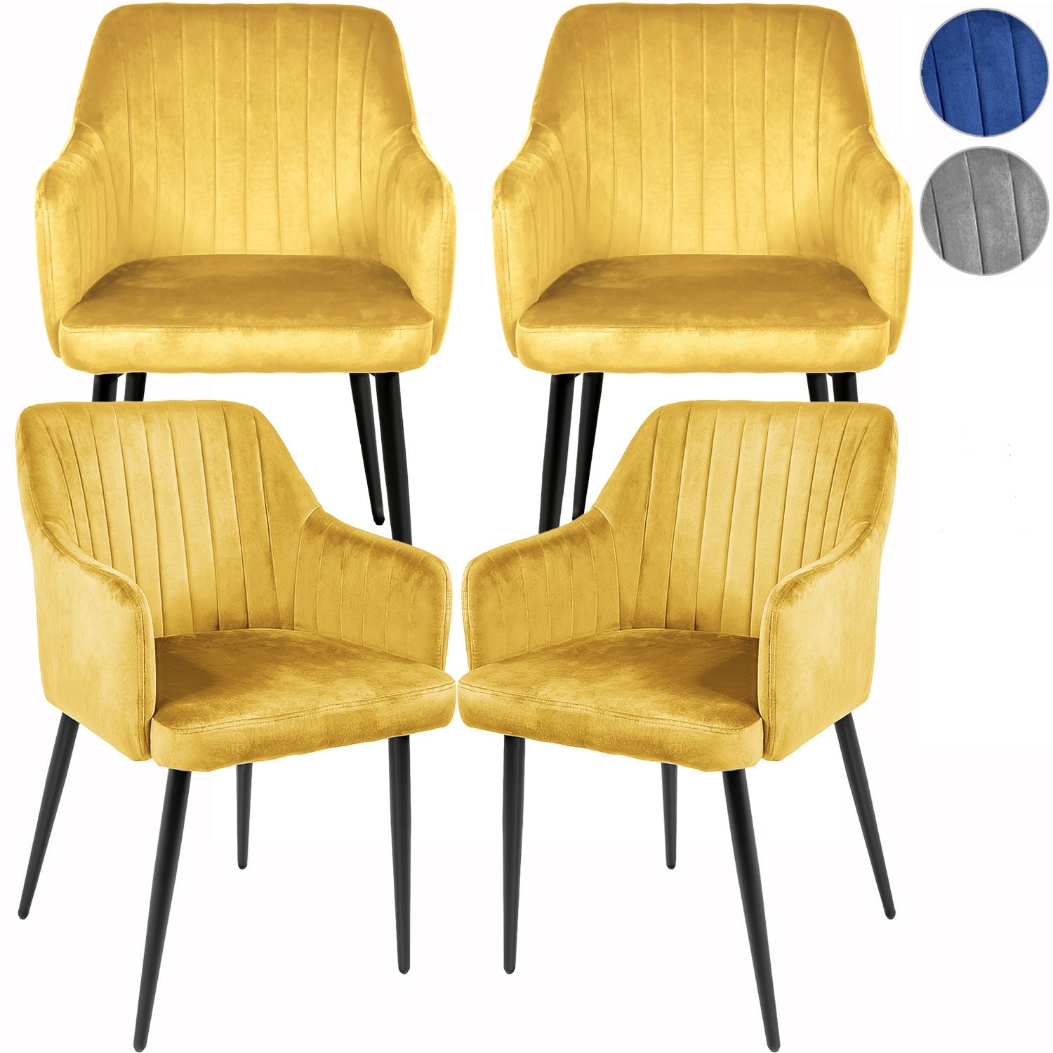Silla Comedor Sillon Terciopelo Acolchada Moderna
