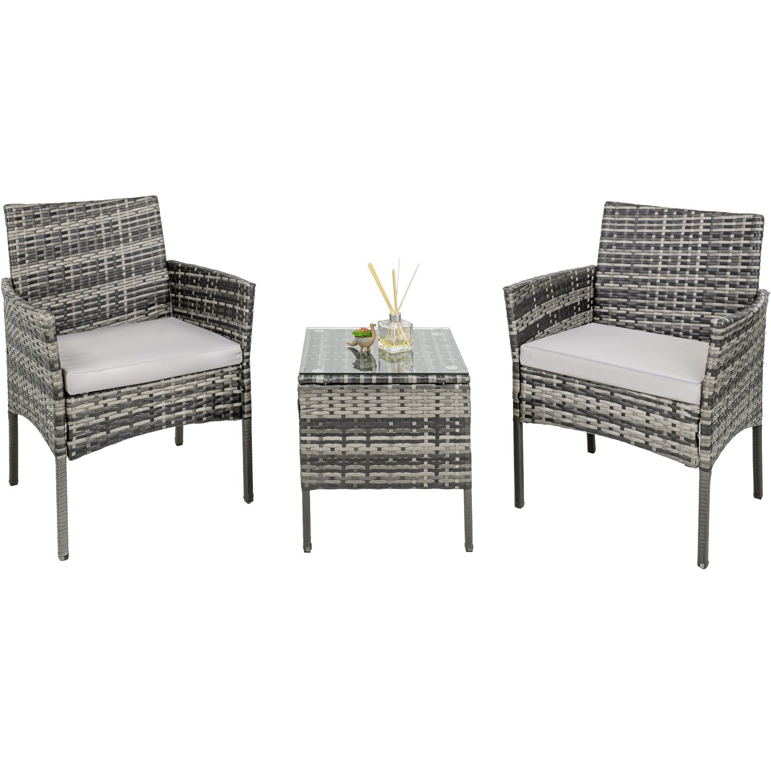 Sala Para Exterior Jardin Patio Terraza 3 Pzs + Cojines