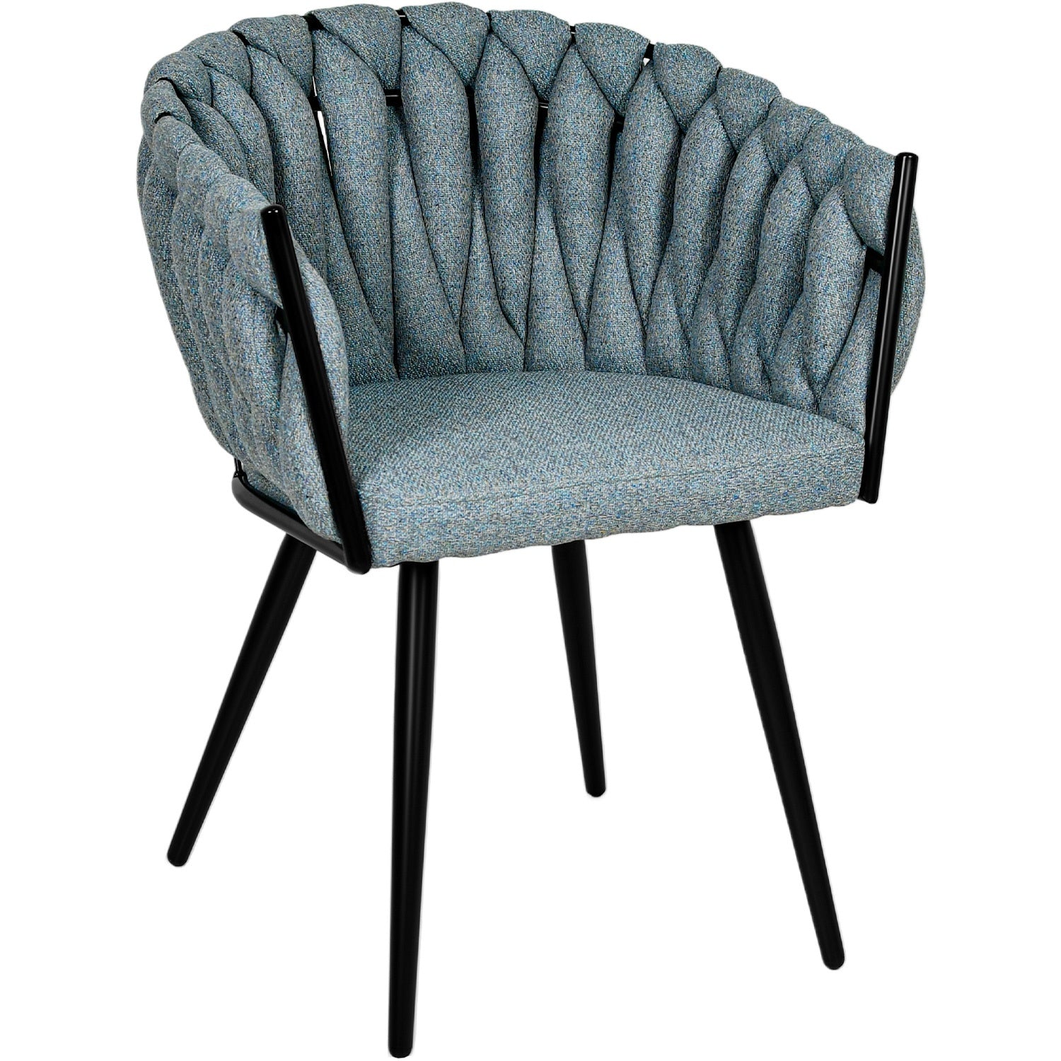 Silla Comedor Patron Tejido Elegante Moderno Verde Petróleo