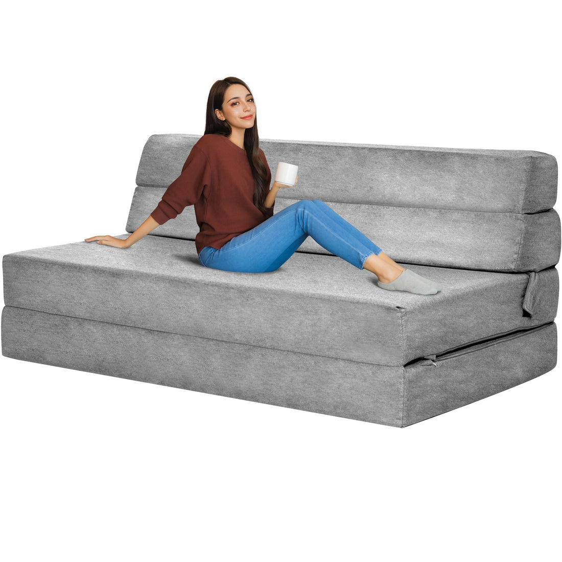 Sofa Cama Futon Plegable Modular Sala Mueble 3 En 1
