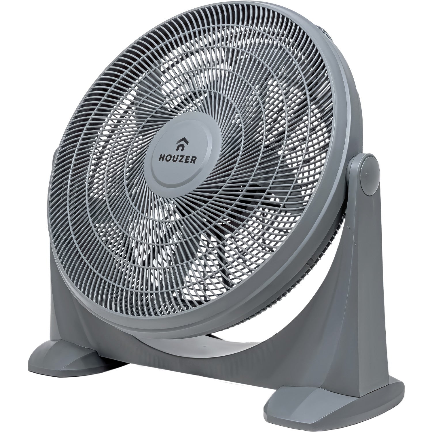 Ventilador De Piso 23 Gris 5 Aspas Potente Casa Hogar