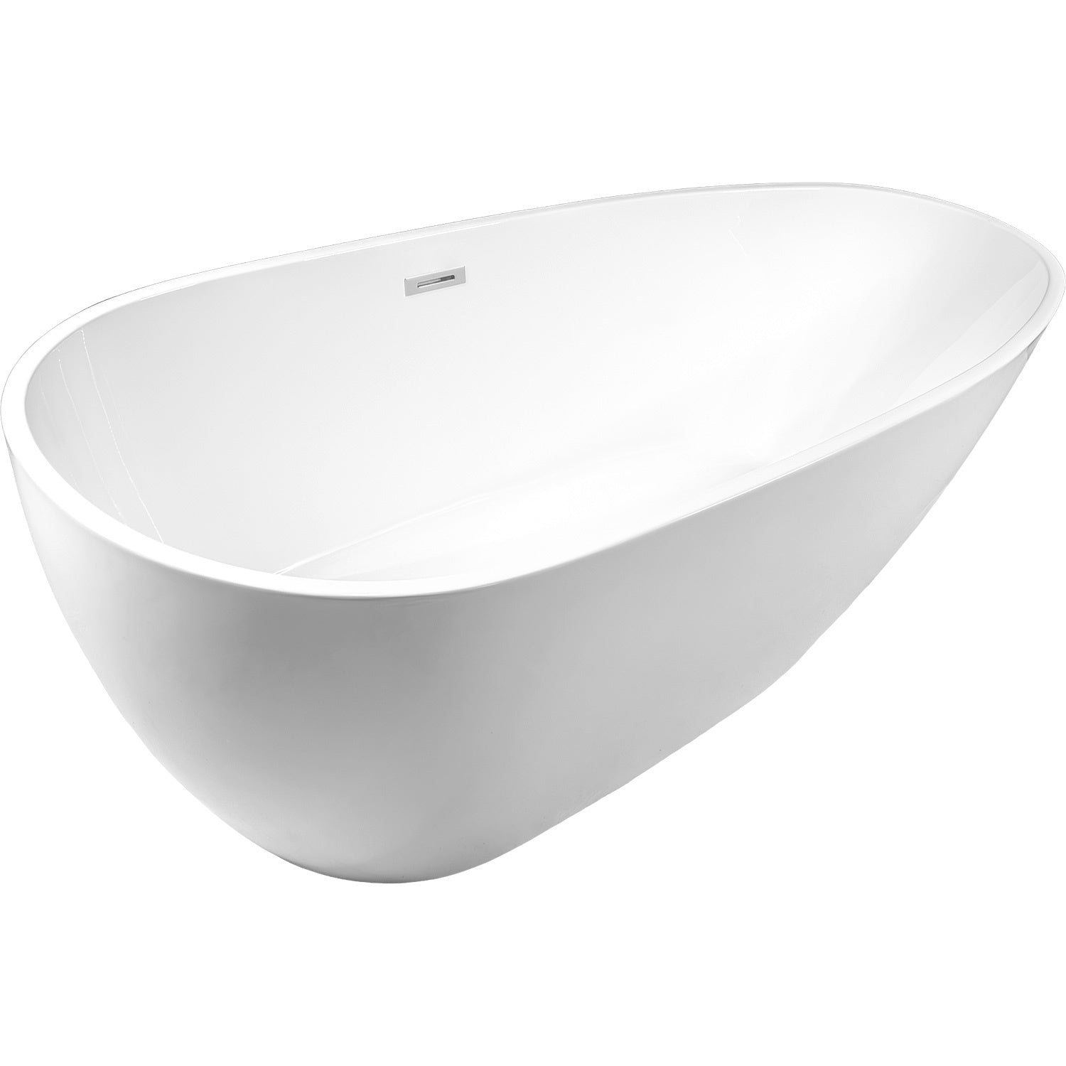 Tina Baño Bañera Fibra Vidrio Lujo Minimalista 283l 169x78 Blanca
