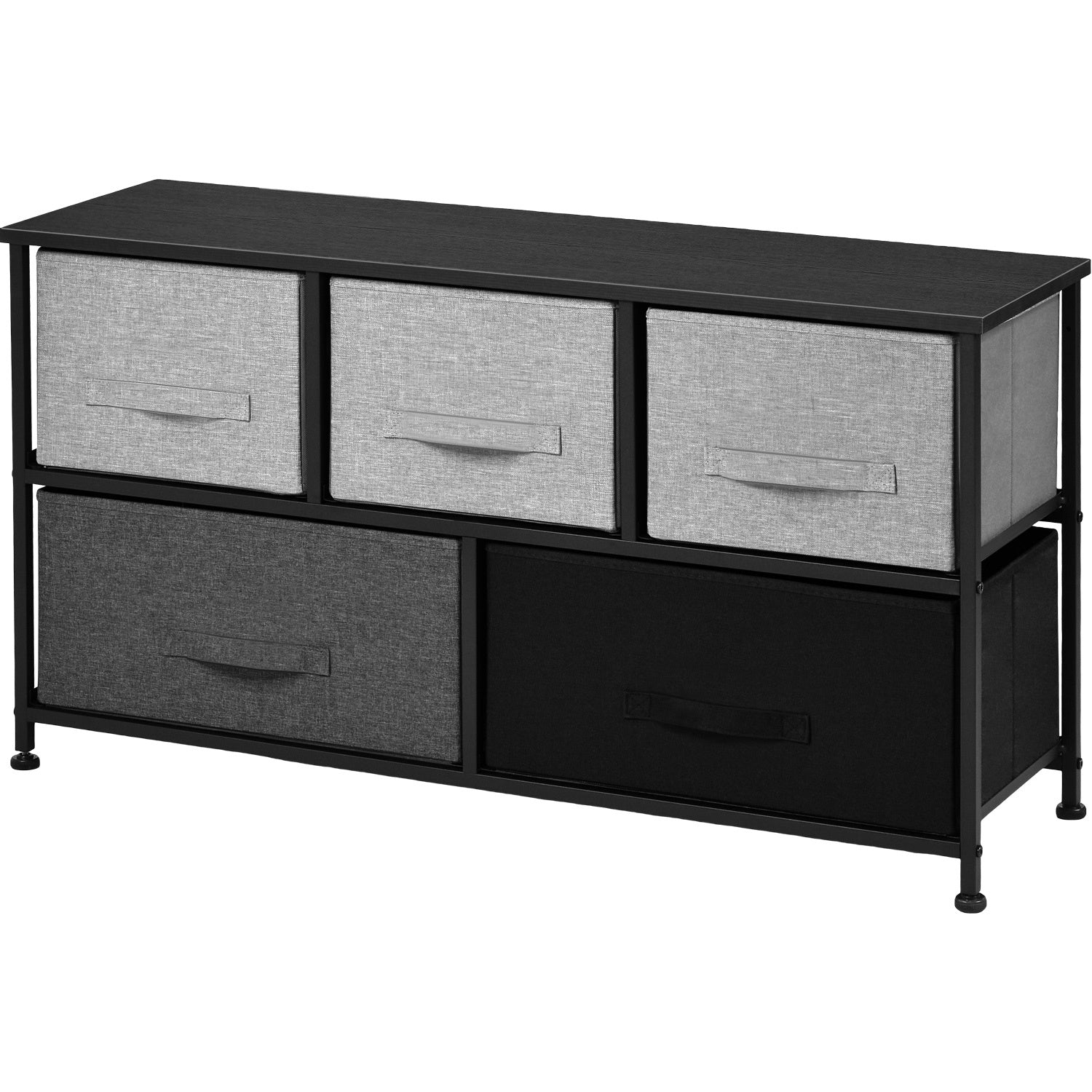 Mueble Buro Organizador Comoda Tela Metal 5 Cajoneras