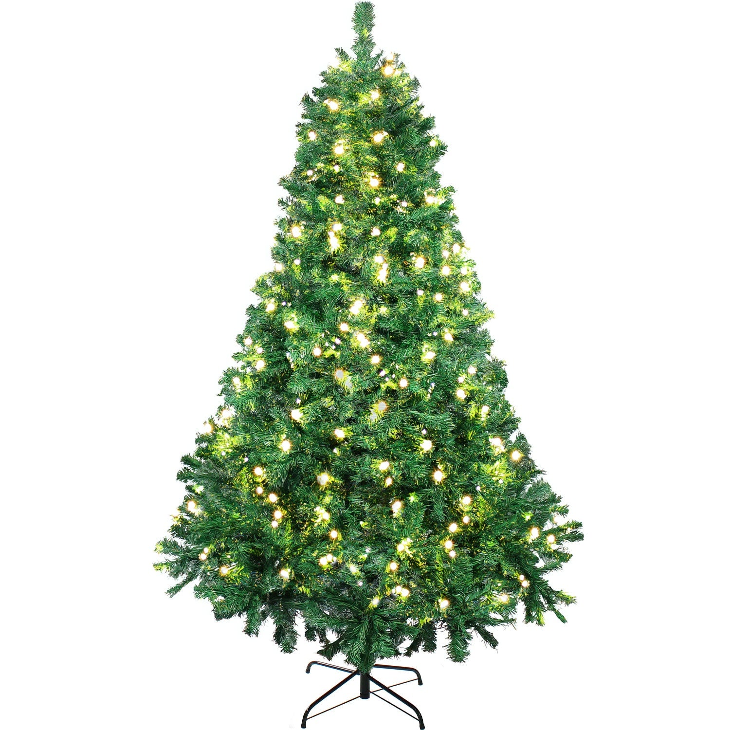 Arbol Navidad Verde Frondoso 2.20 Cm Luces Led 1104 Ramas
