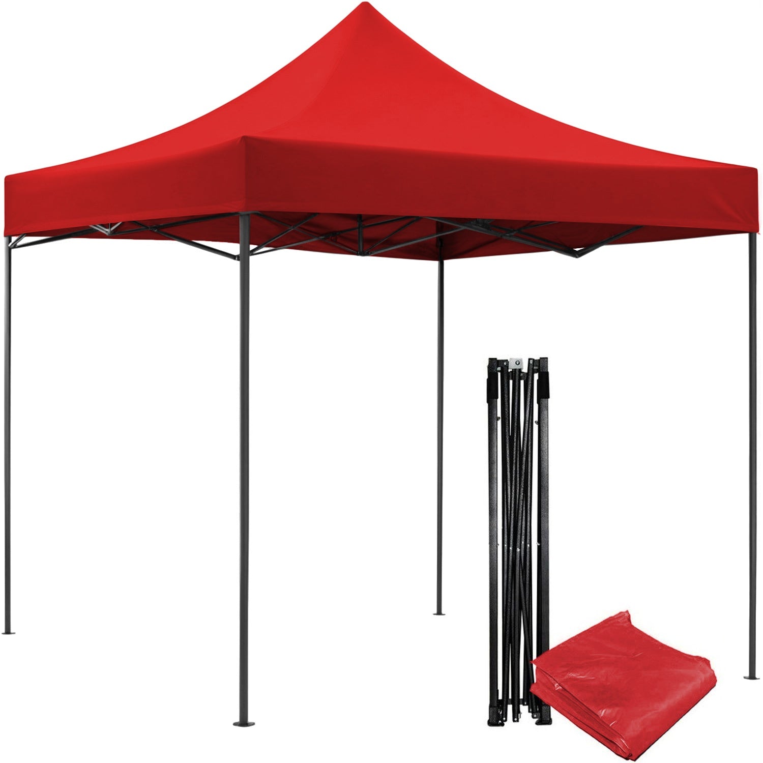Carpa Toldo 3x3 Reforzado Plegable Impermeable Jardin 3 X 3 Roja