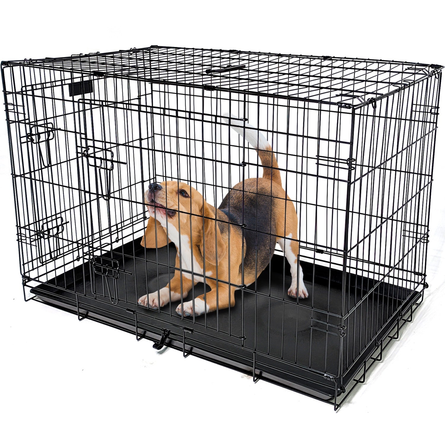 Transportadora Jaula Corral Metalica Perro Grande Plegable