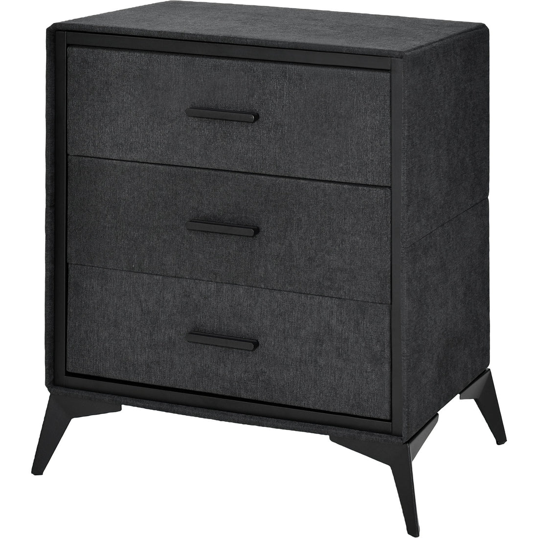 Buro Cajonera 3 Cajones Tela Tejido Comoda Recamara Negro