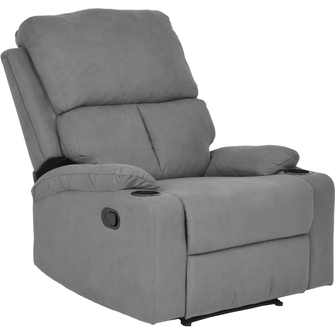 Sillón Reclinable Reposet Moderno Minimalista Sala Gris Diseño De La Tela Liso