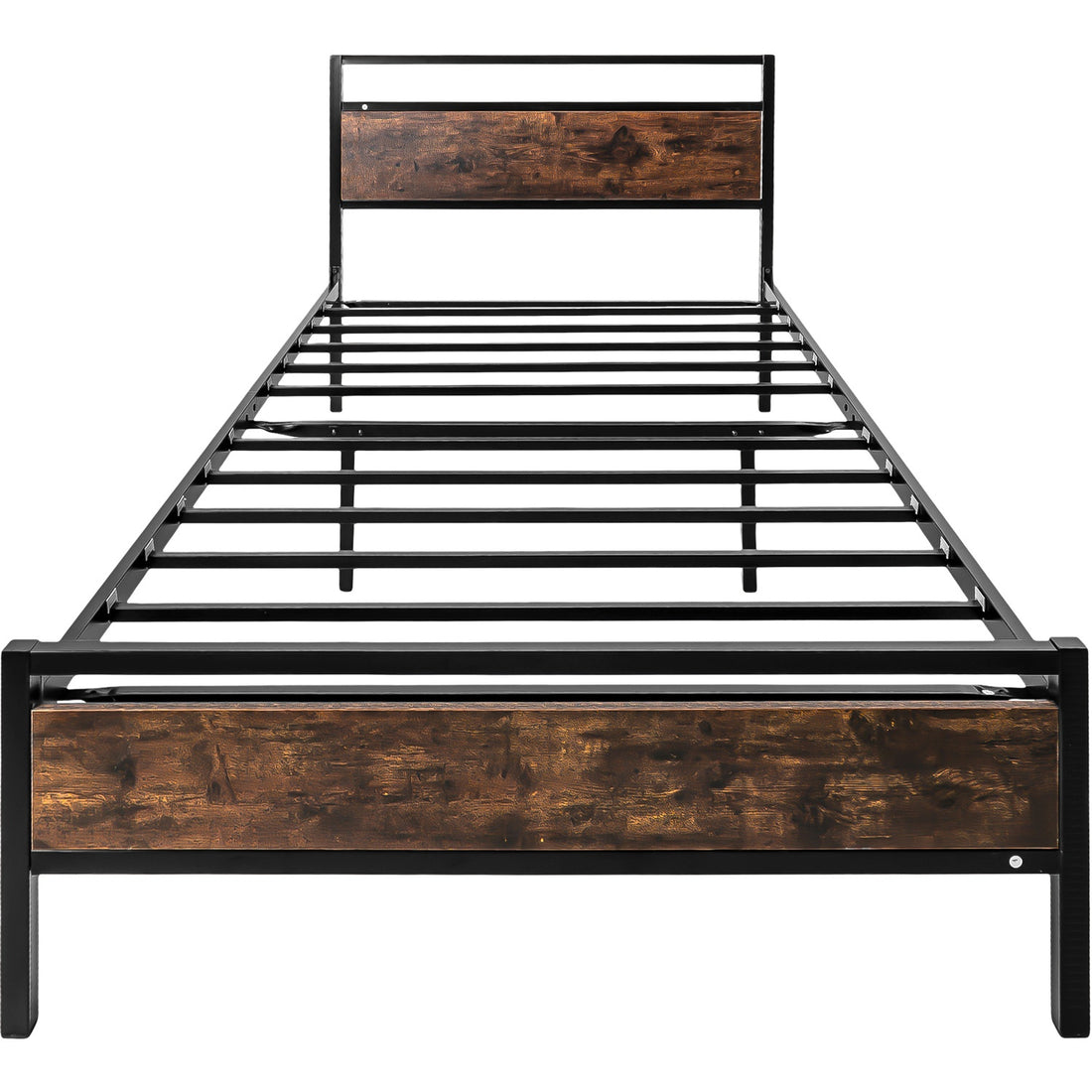 Base Cama Country Tipo Madera Individual Moderna Metal Acero