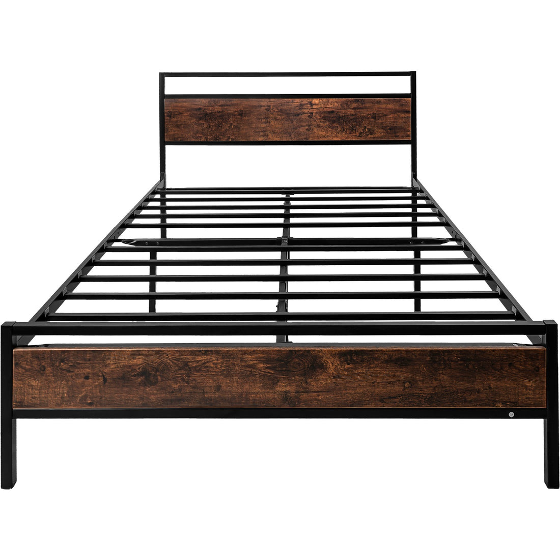 Base Cama Matrimonial Country Tipo Madera Moderna Metal