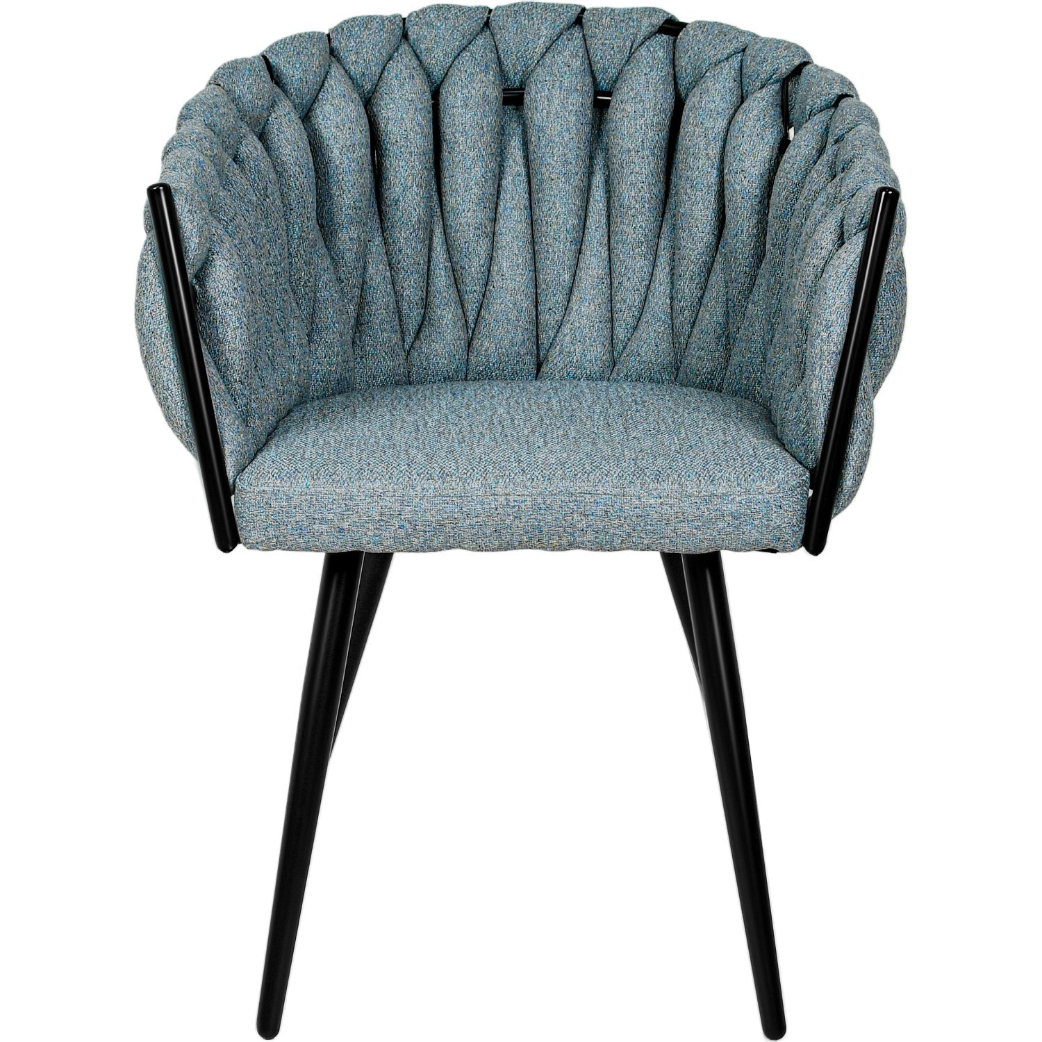 Silla Comedor Patron Tejido Elegante Moderno Verde Petróleo