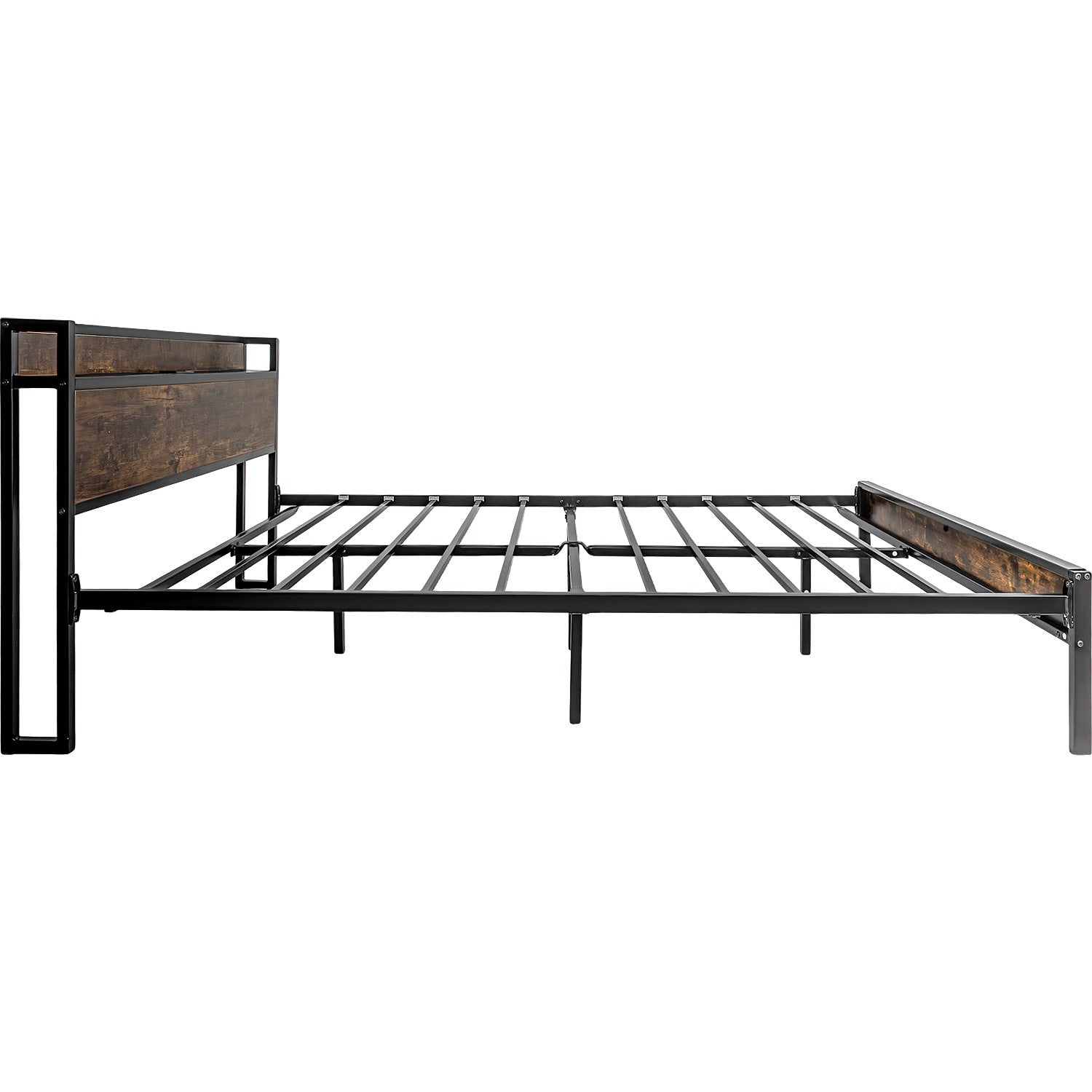 Base Cama Matrimonial Usb Country Tipo Madera Moderna