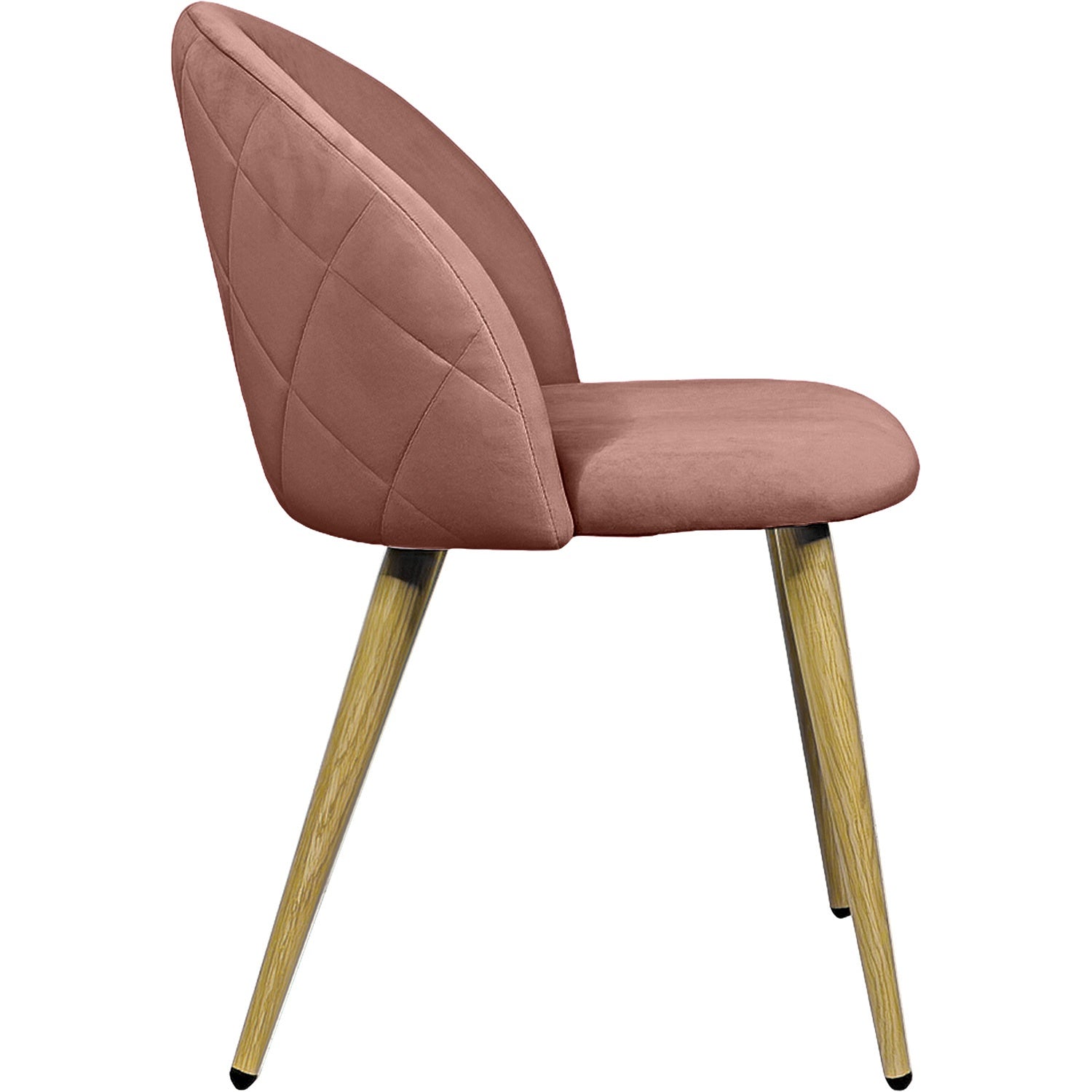 Silla Comedor Terciopelo Moderna Acolchada Rosa