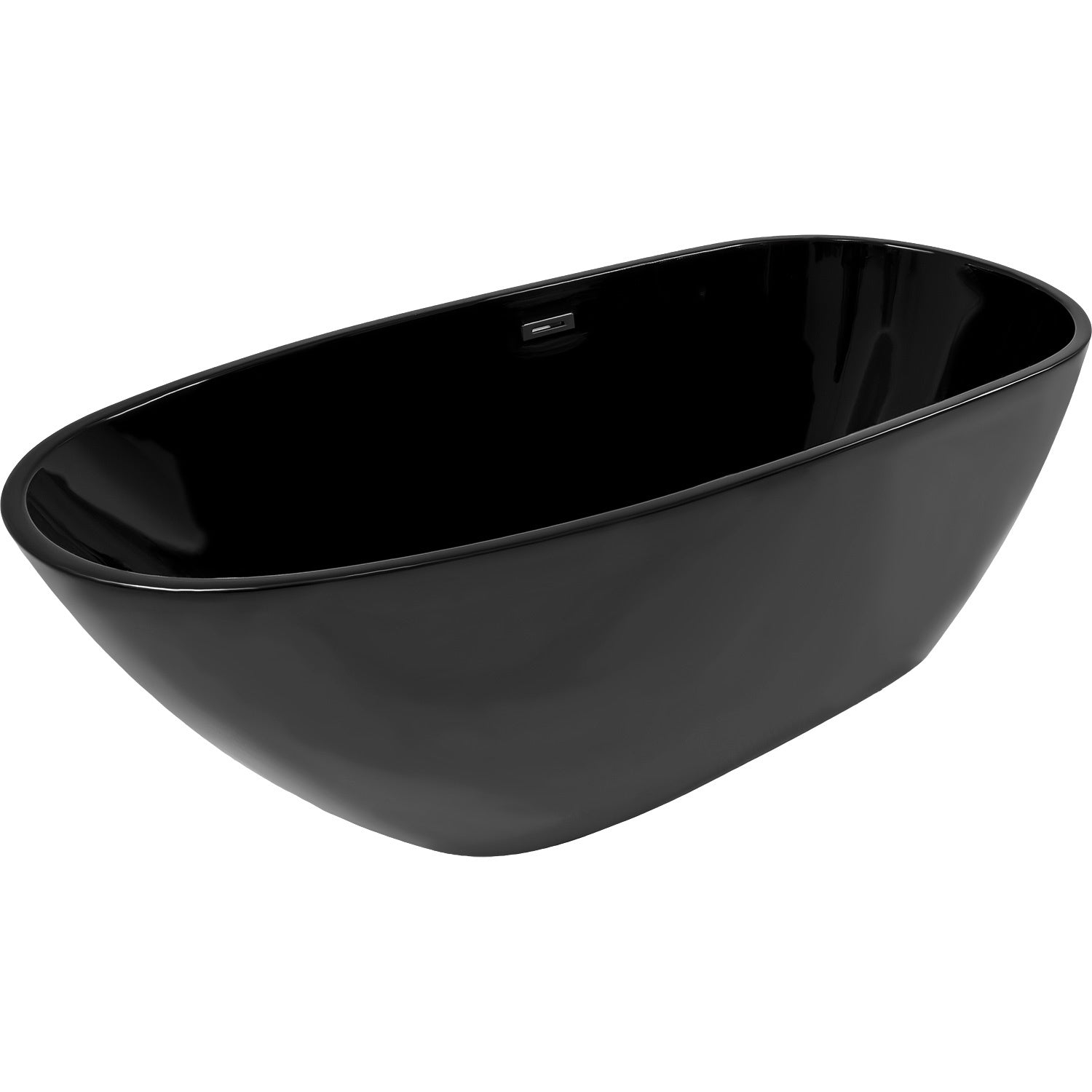 Tina Baño Bañera Fibra Vidrio Lujo Minimalista 283l 169x78 Color Negro