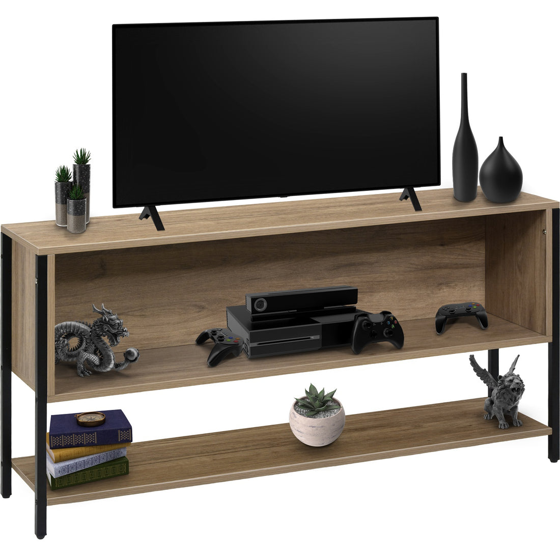 Mueble Tv 60 Mesa 3 Niveles 1.20m Moderno Organizador Cafe