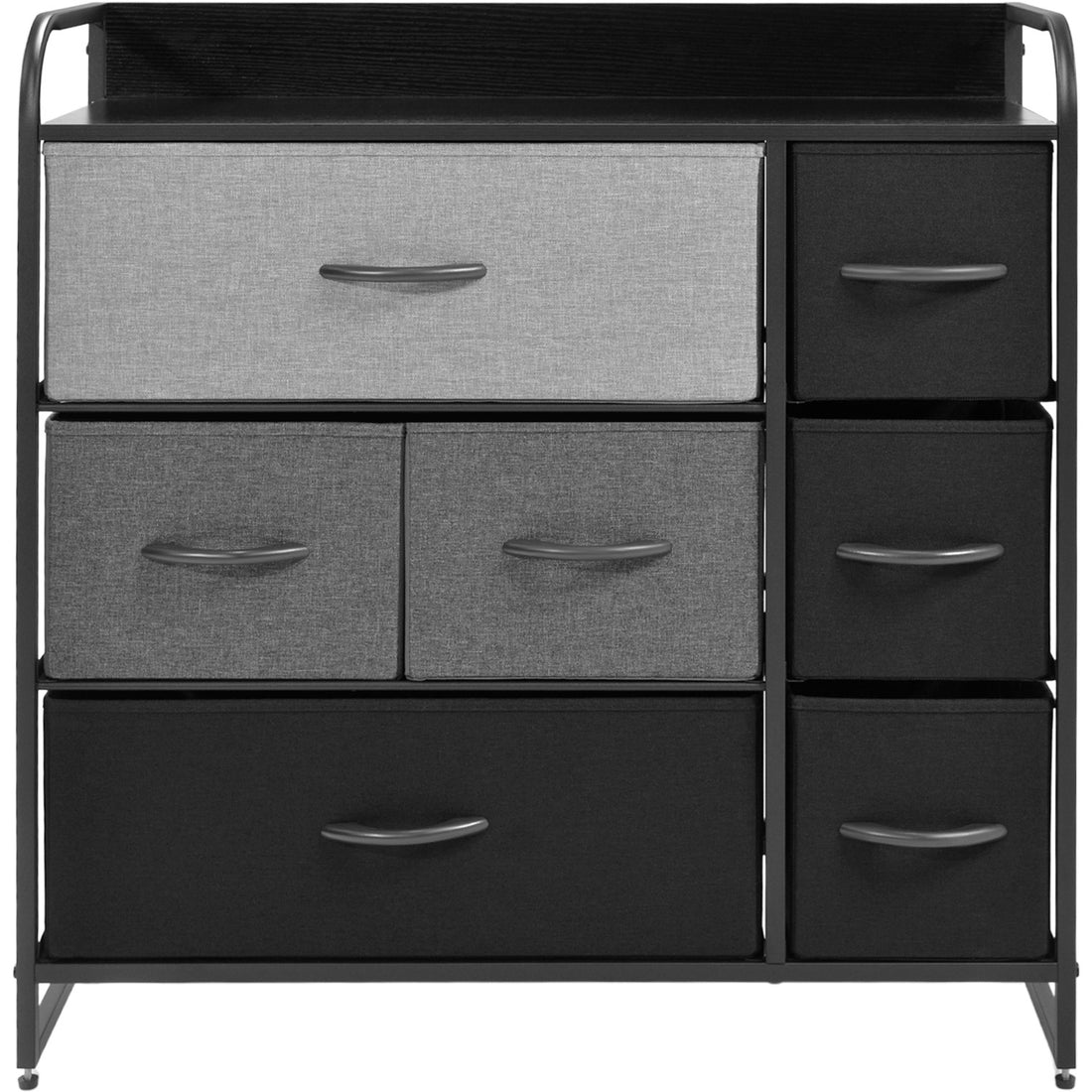 Mueble Buro Organizador Comoda Metal 7 Cajones Tela