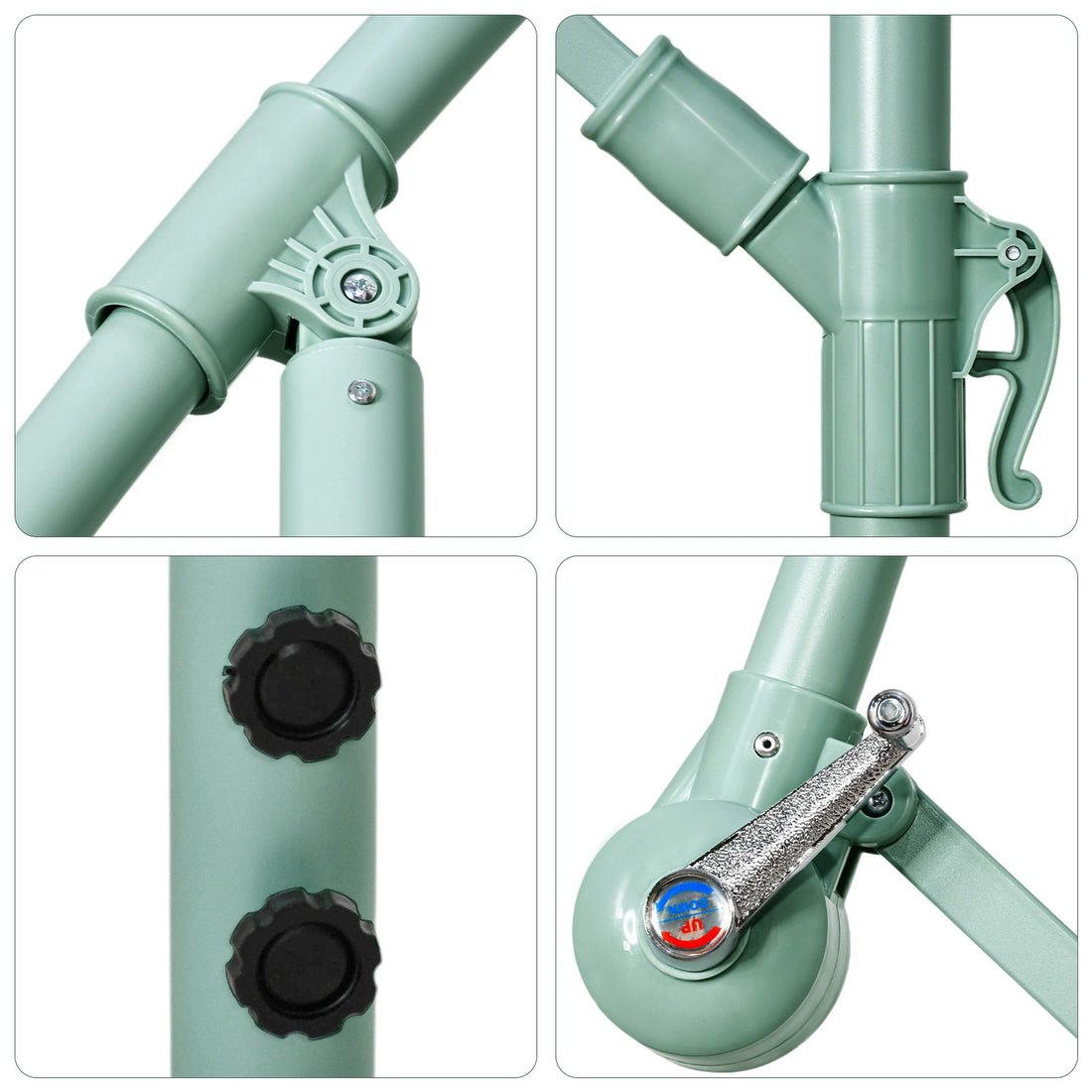 Sombrilla Moderna 2.9 M Jardin Exterior Playa Terraza Verde