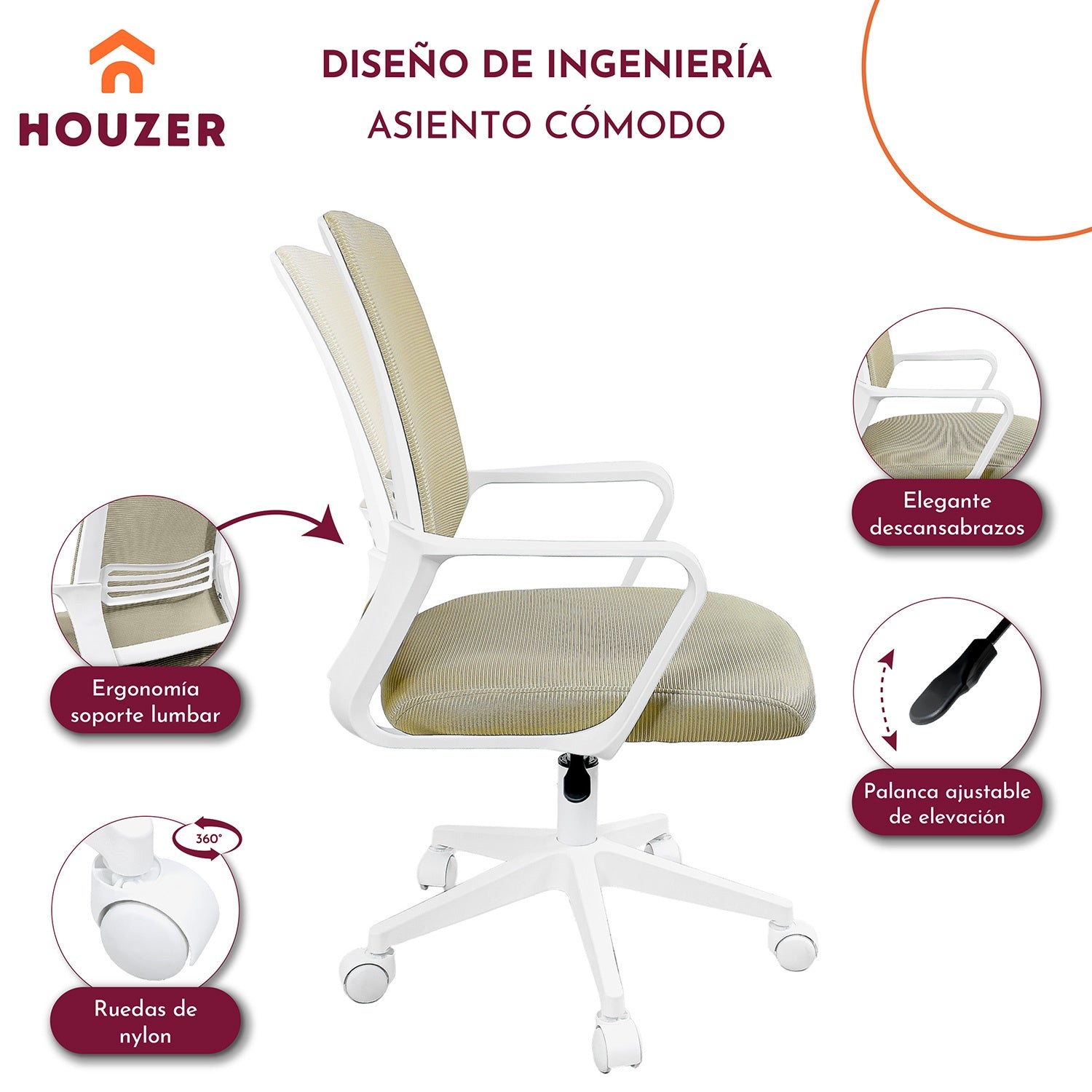 Silla Oficina Ajustable Ergonomica Escritorio Giratoria
