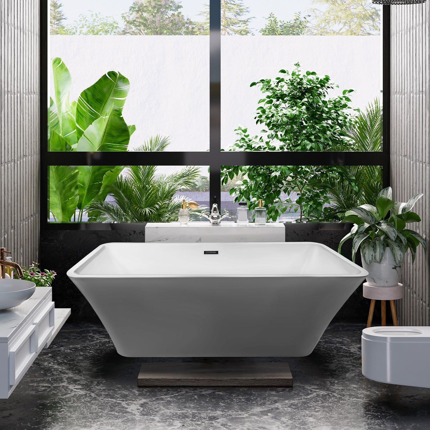 Tina Baño Premium Lujo 280l Fibra Vidrio 172x77x62 Cm Blanco