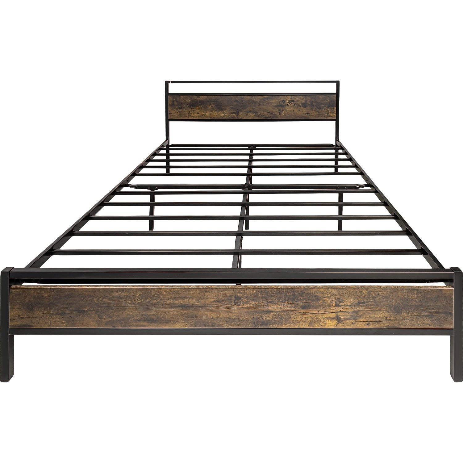 Base Cama Queen Country Tipo Madera Moderna Metal Acero
