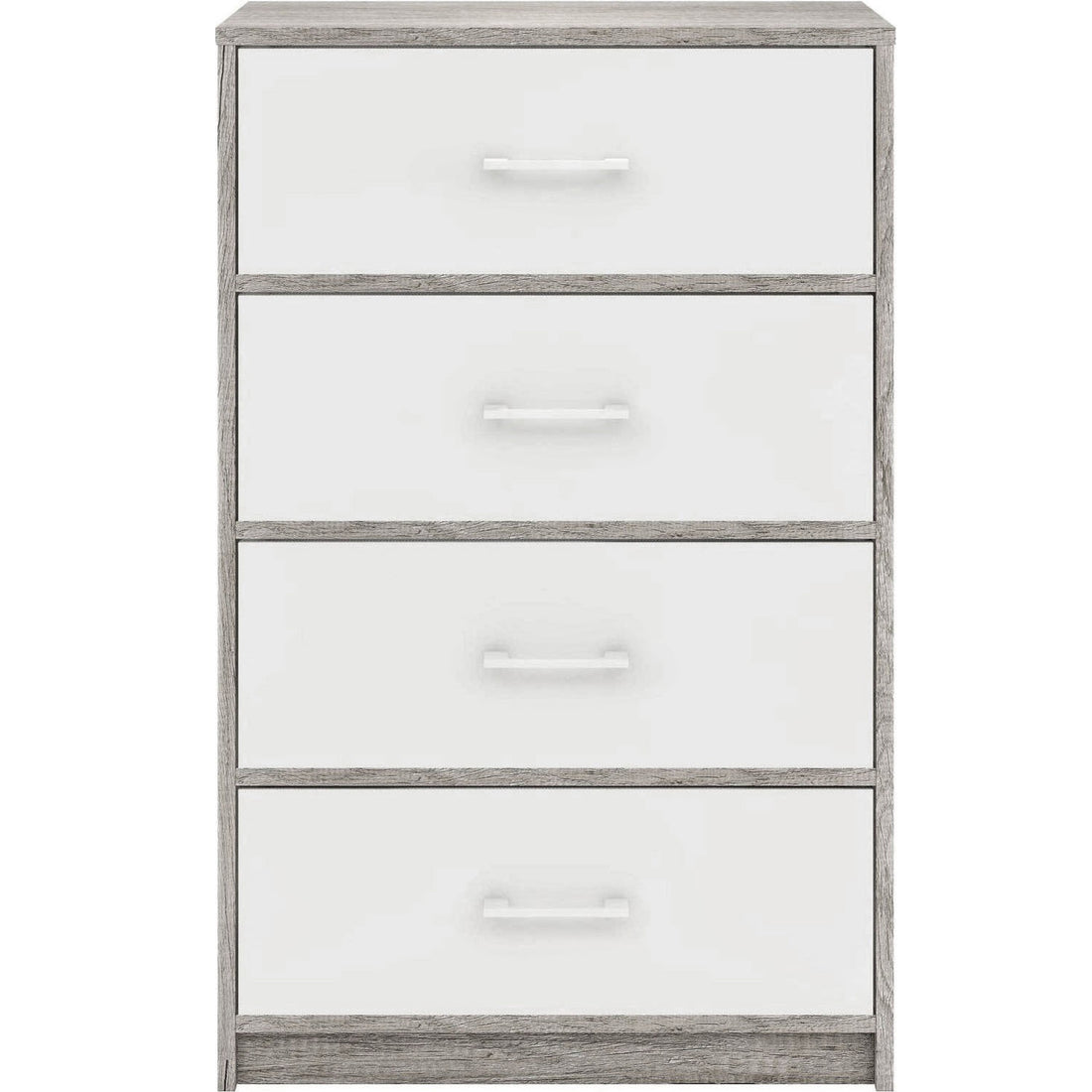 Mueble Comoda Cajonera 4 Cajones Tela Estructura Acero Mdf Color Beige