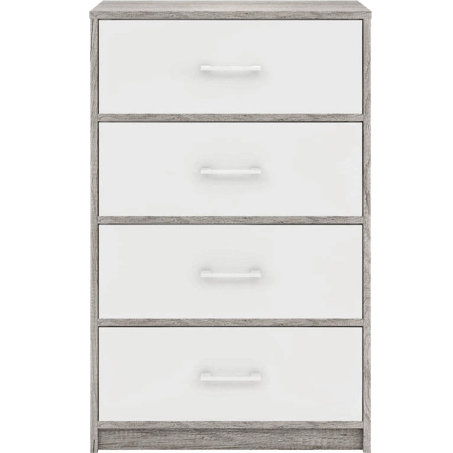 Mueble Comoda Cajonera 4 Cajones Tela Estructura Acero Mdf Color Beige