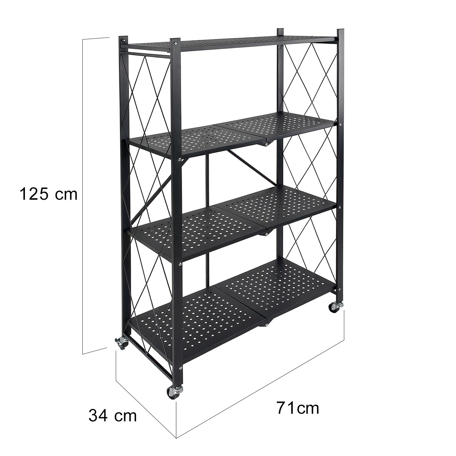 Estante Anaquel Organizador Plegable 4 Niveles Rack Metalico