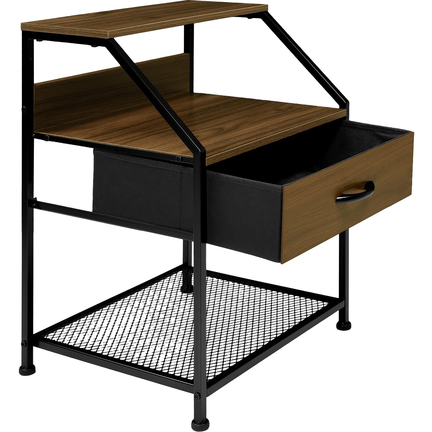 Buro Con Balda Comoda Mesa Mueble Noche 1 Cajon Moderno Cafe