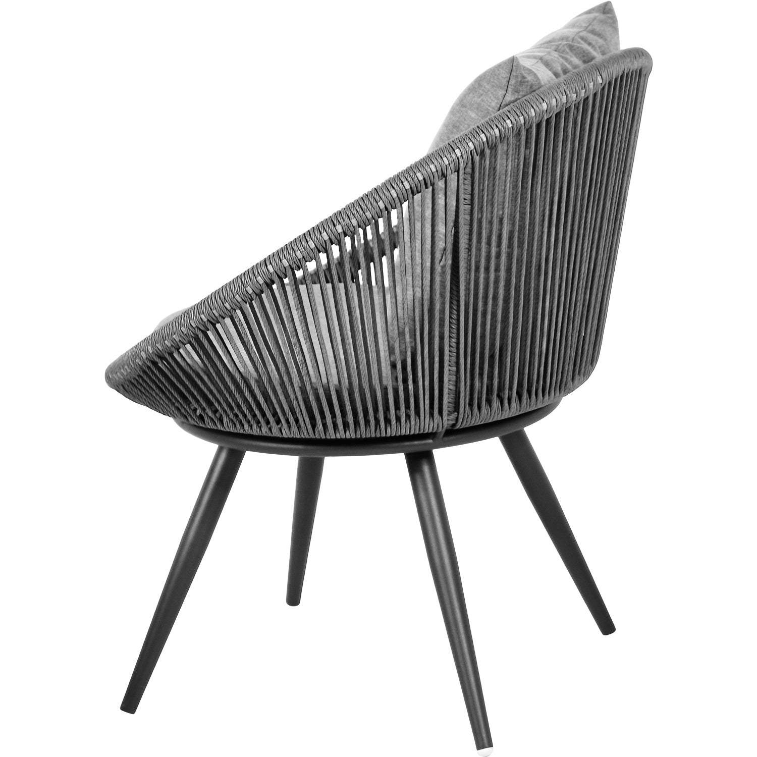 Sillas Tejidas Terraza Exterior Modernas Mesa Cristal 3pzs