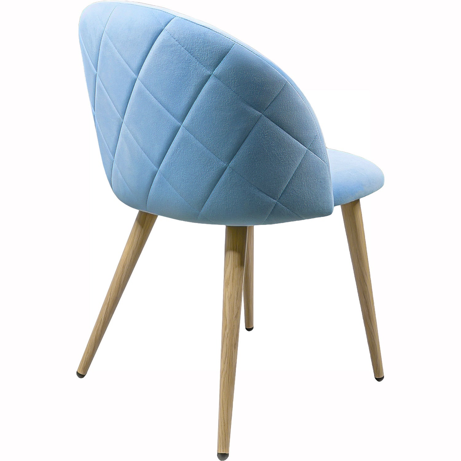 Silla Comedor Terciopelo Moderna Acolchada Azul