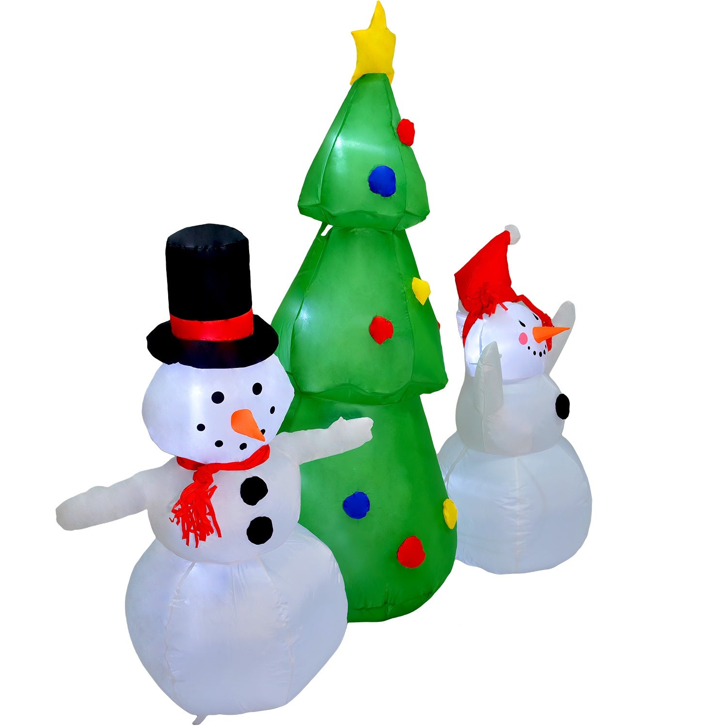 Inflable Navidad 1.7m Arbol Muñecos De Nieve Decoracion Led