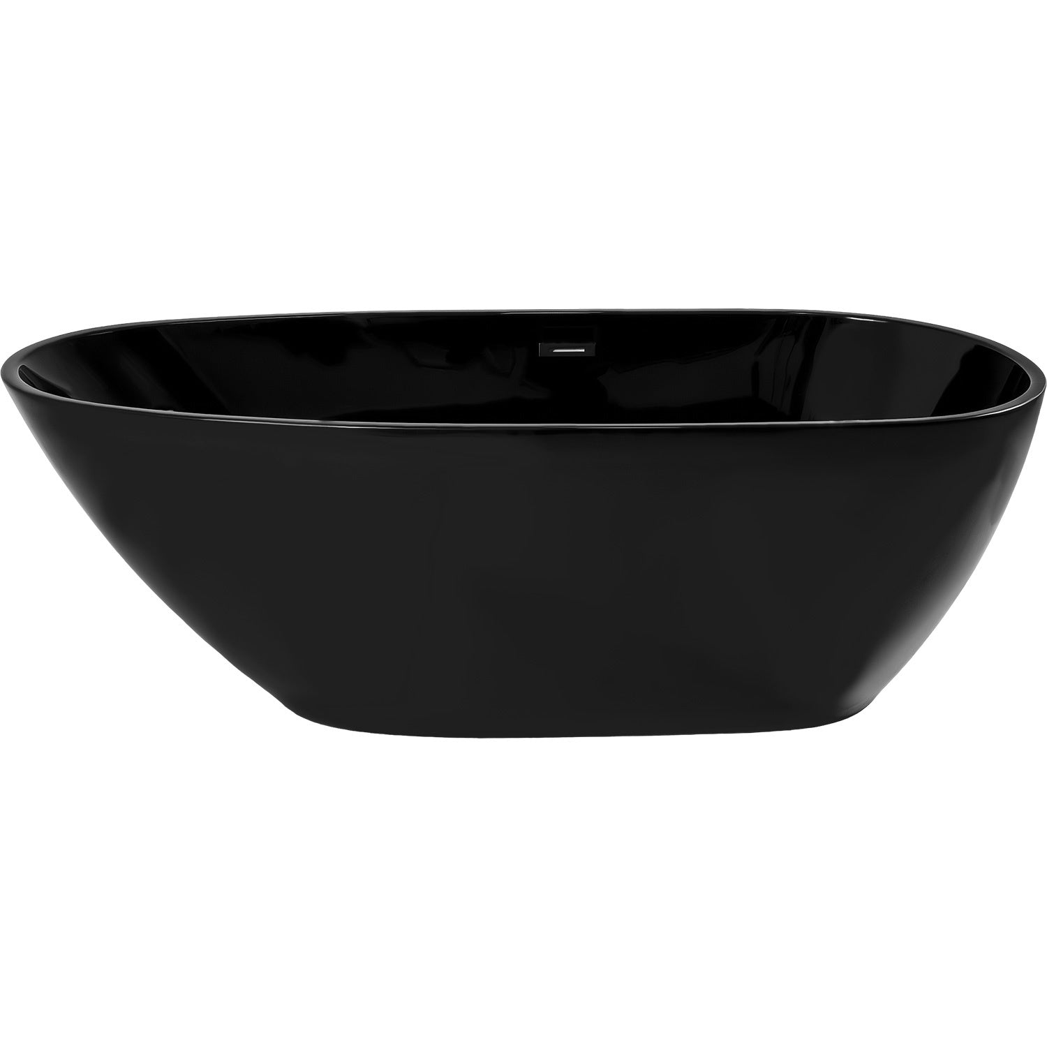 Tina Baño Bañera Fibra Vidrio Lujo Minimalista 283l 169x78 Color Negro