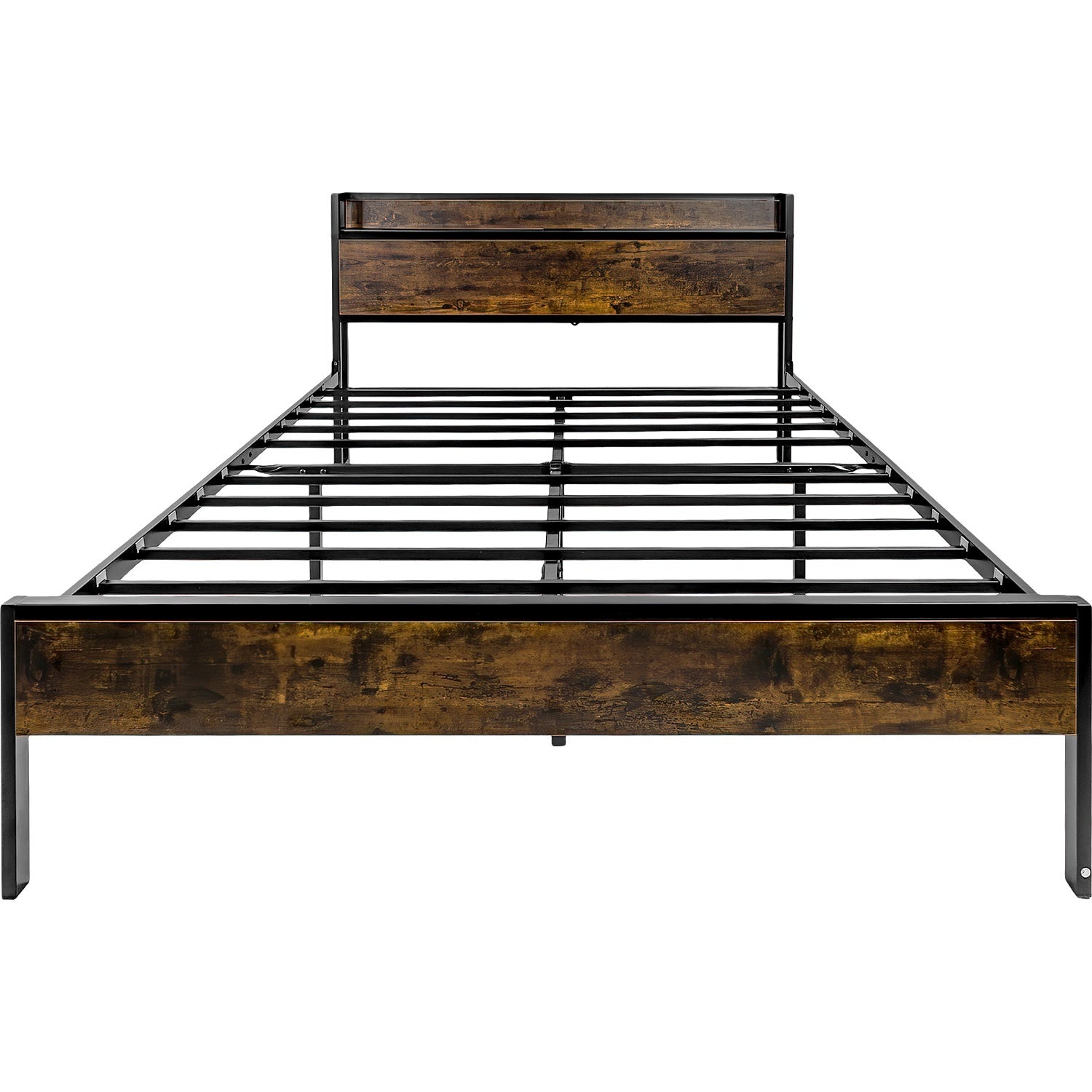 Base Cama Matrimonial Usb Country Tipo Madera Moderna