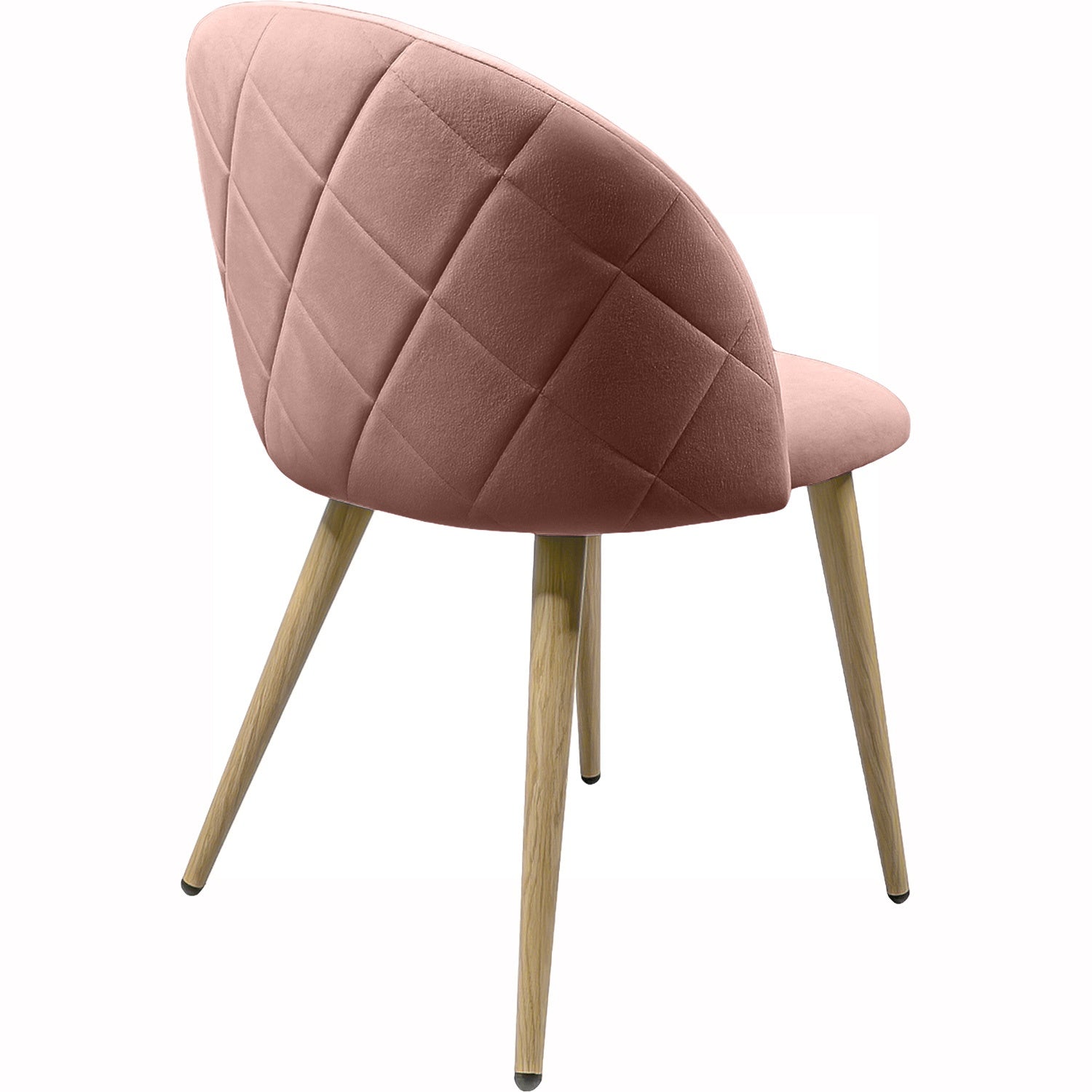 Silla Comedor Terciopelo Moderna Acolchada Rosa