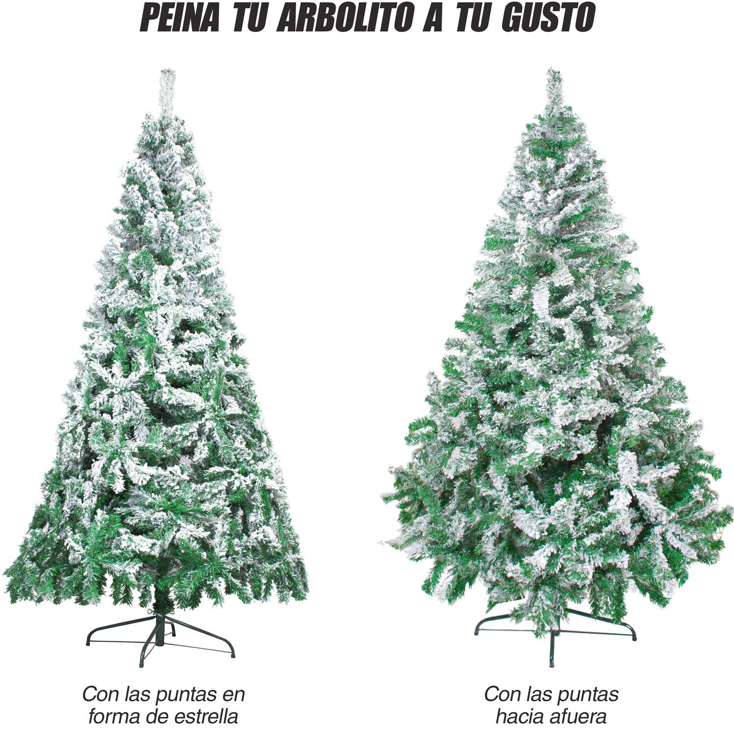 Arbol Navidad Artificial Nevado 2.10m Frondoso Jardimex Pino