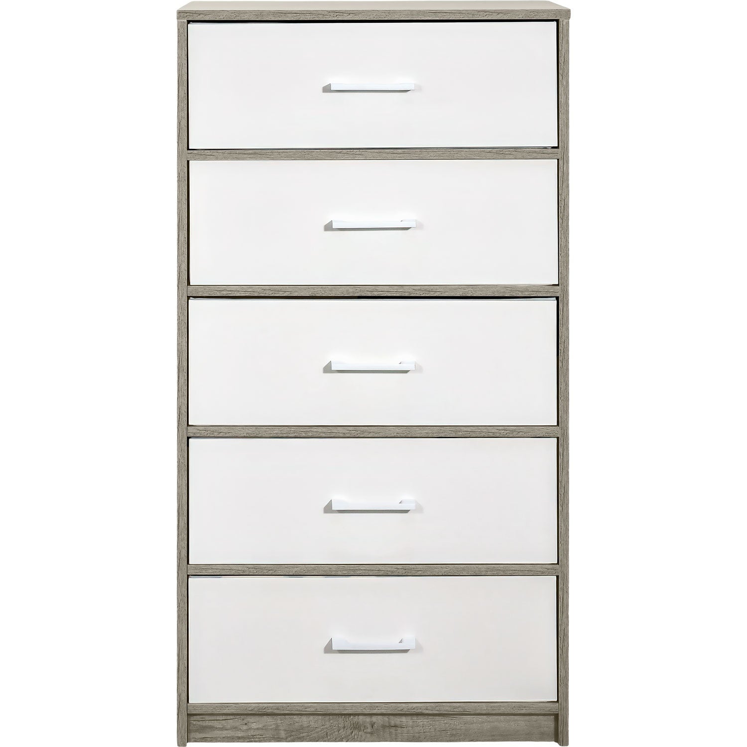 Mueble Comoda Cajonera 5 Cajones Tela Estructura Acero Mdf Color Beige