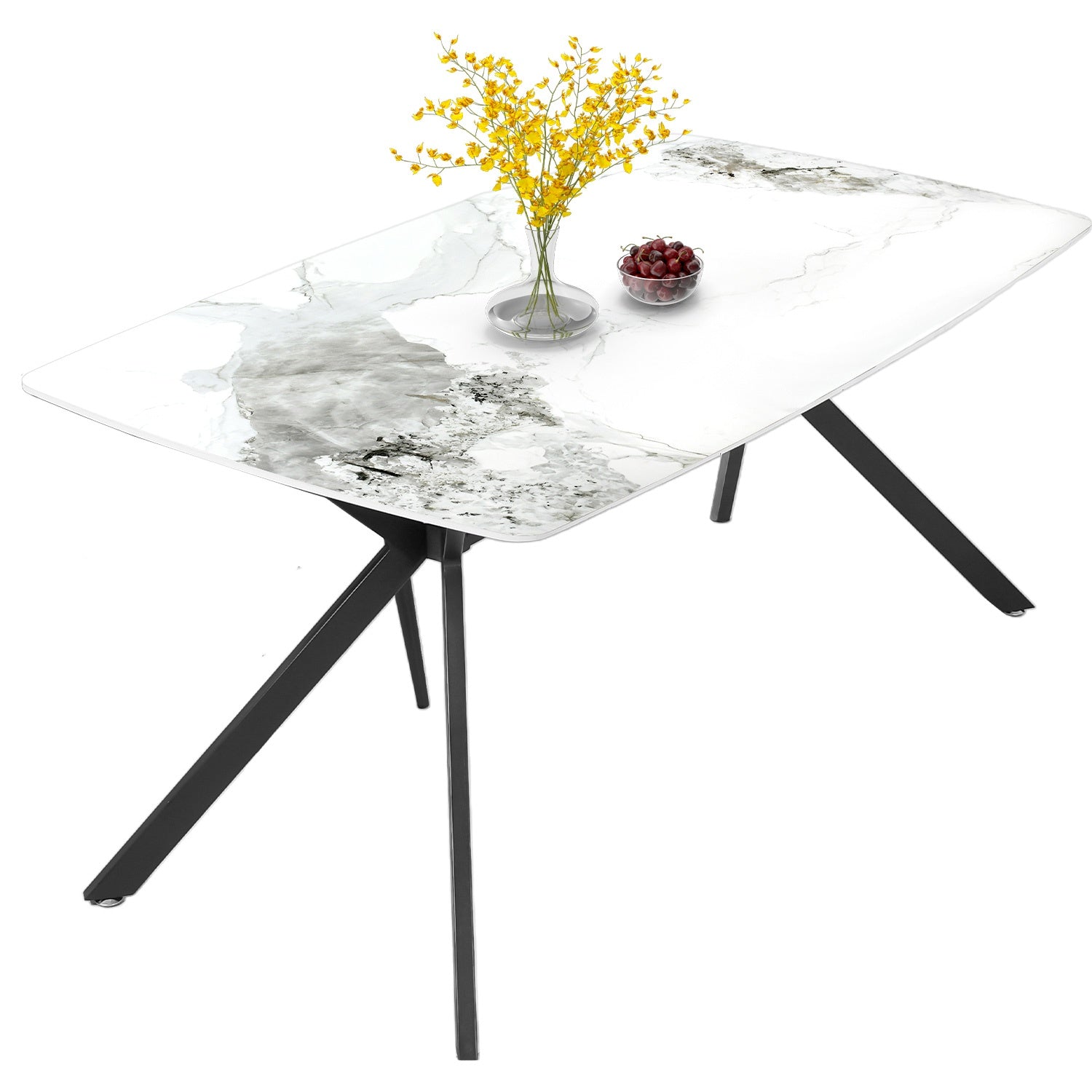 Mesa Comedor 6 Pers Marmol Granito Lujo Premium 162x90x74