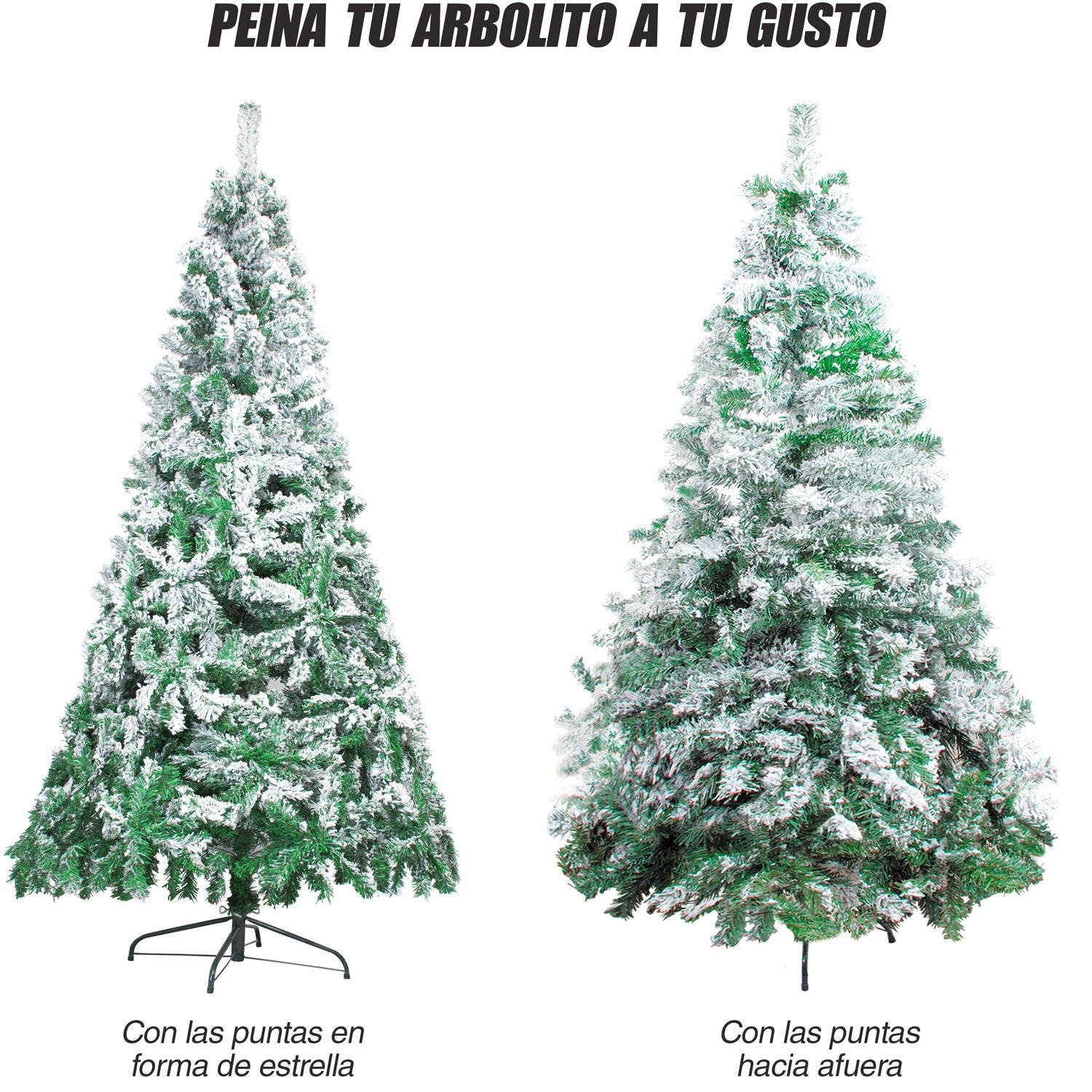 Arbol Navidad Artificial Nevado 1.60 M Follaje Jardimex Pino