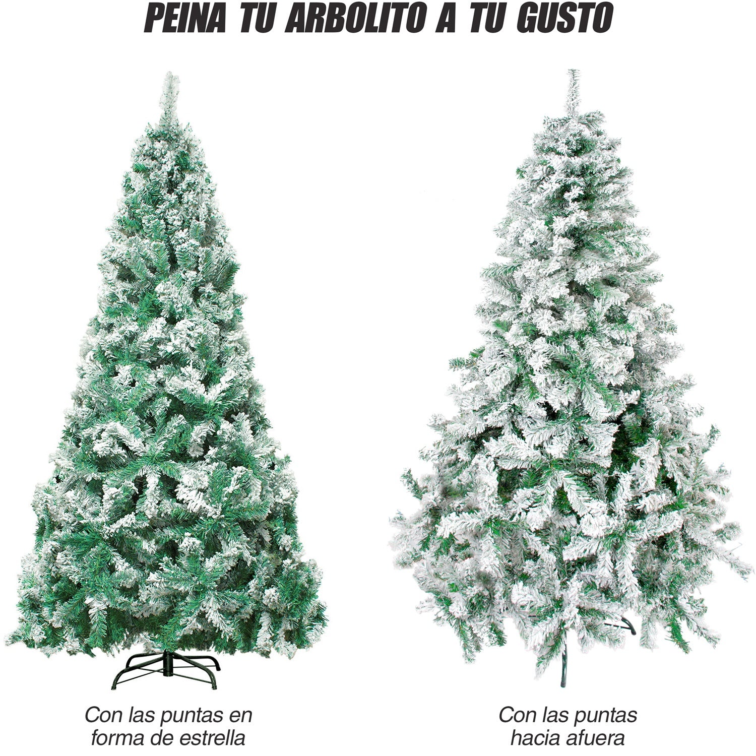 Arbol Navidad Artificial Nevado 1.90 M Follaje Jardimex Pino