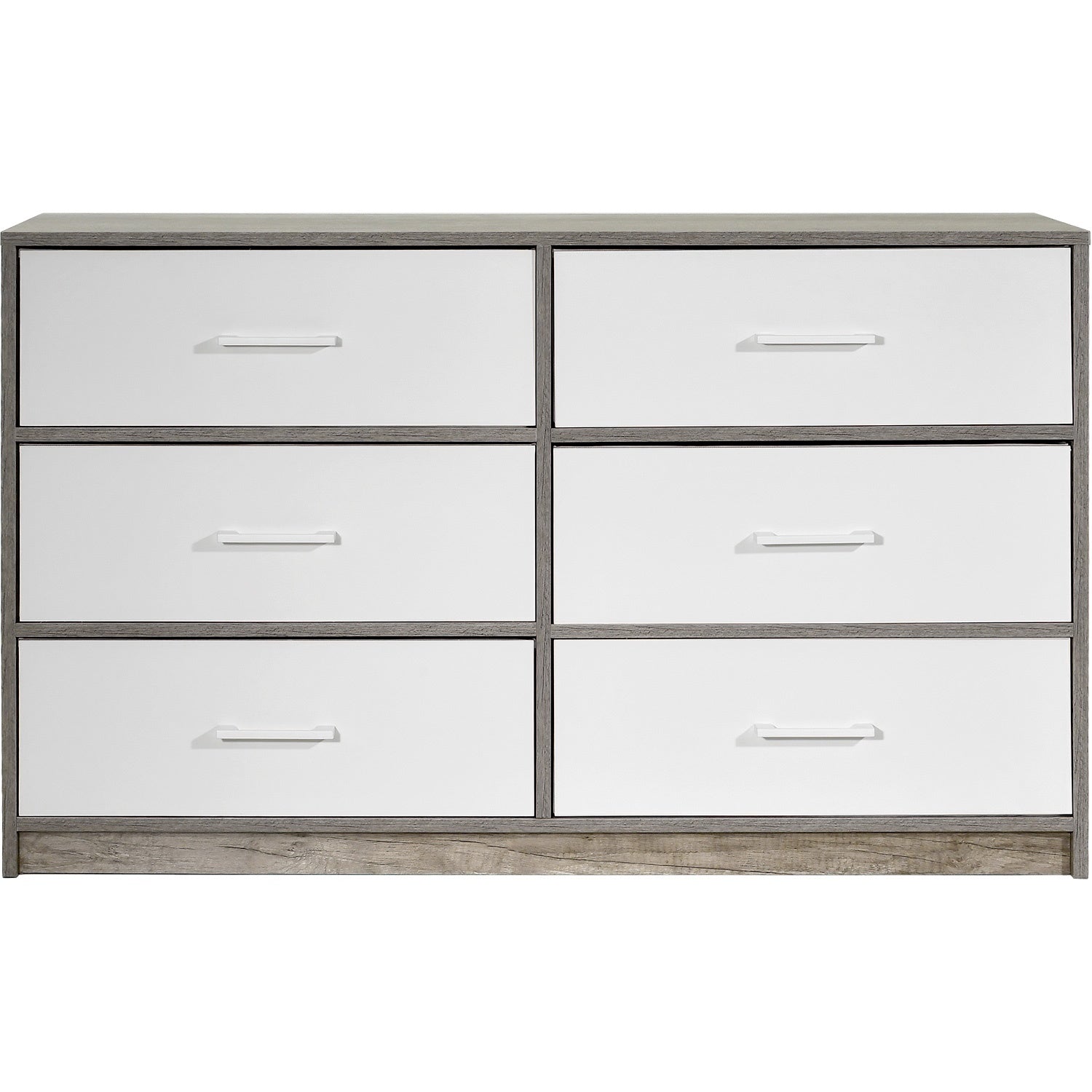 Mueble Comoda Cajonera 6 Cajones Tela Estructura Acero Mdf Color Beige