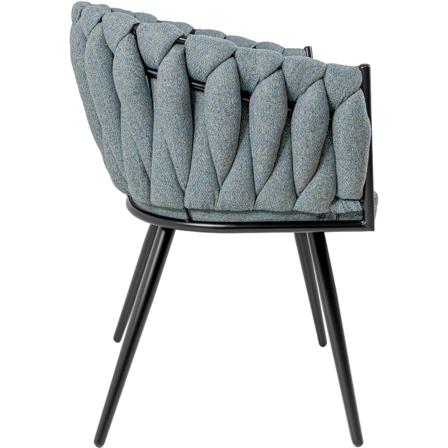 Silla Comedor Patron Tejido Elegante Moderno Verde Petróleo