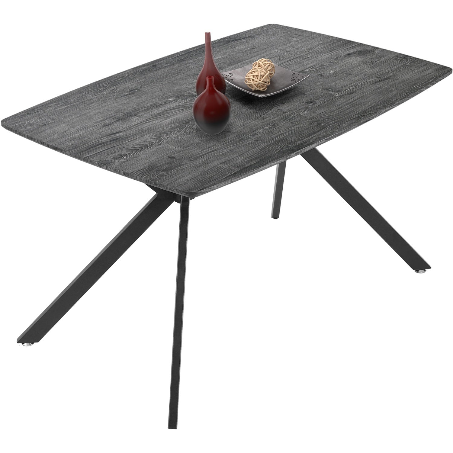 Mesa Comedor Nordico 4pers Gris Casa Hogar Lujo 130x80x74