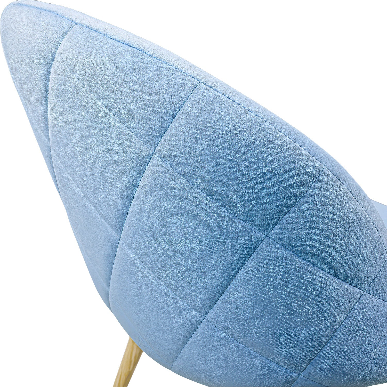 Silla Comedor Terciopelo Moderna Acolchada Azul