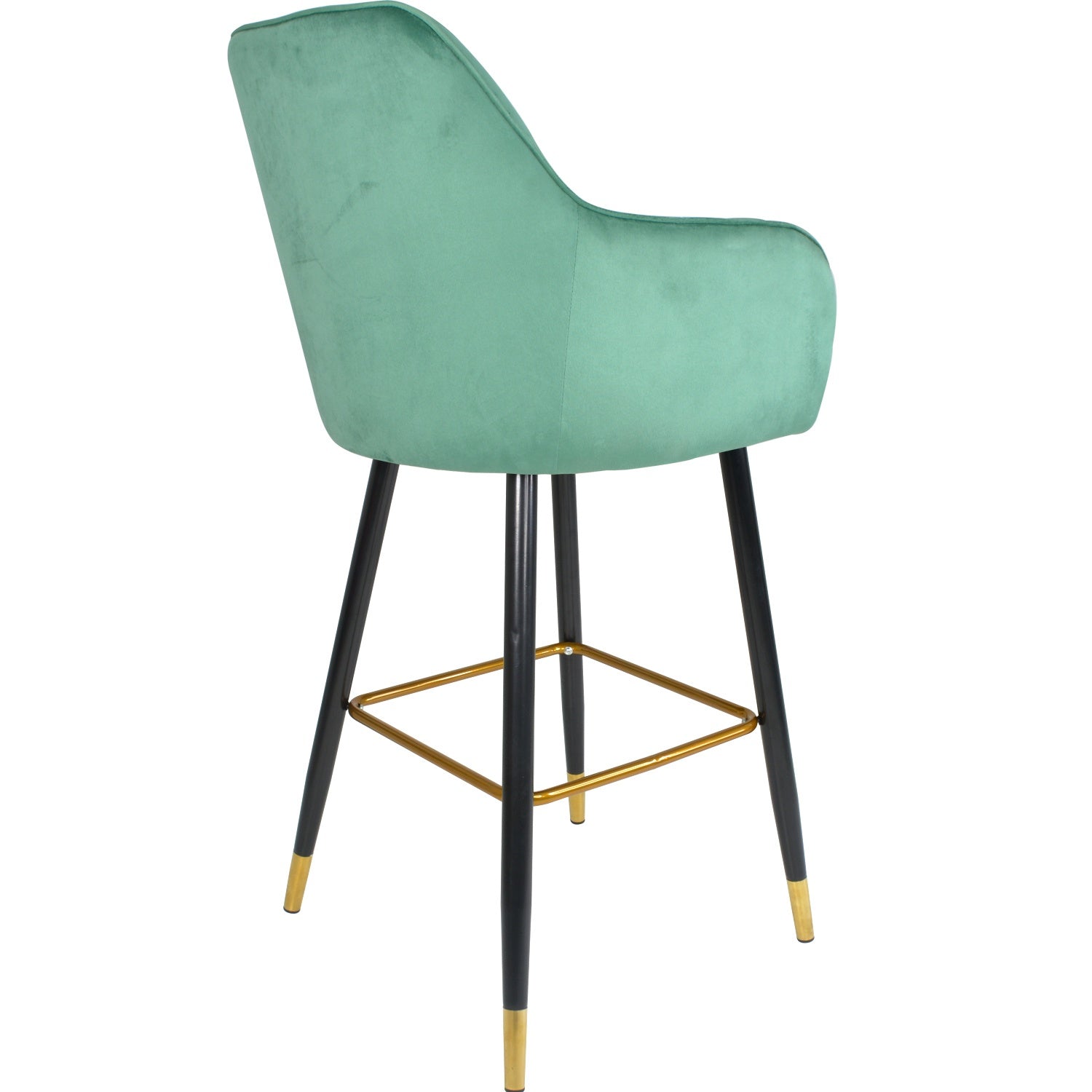 Silla Alta Tapizada Banco Sillon Eames Verde Terciopelo