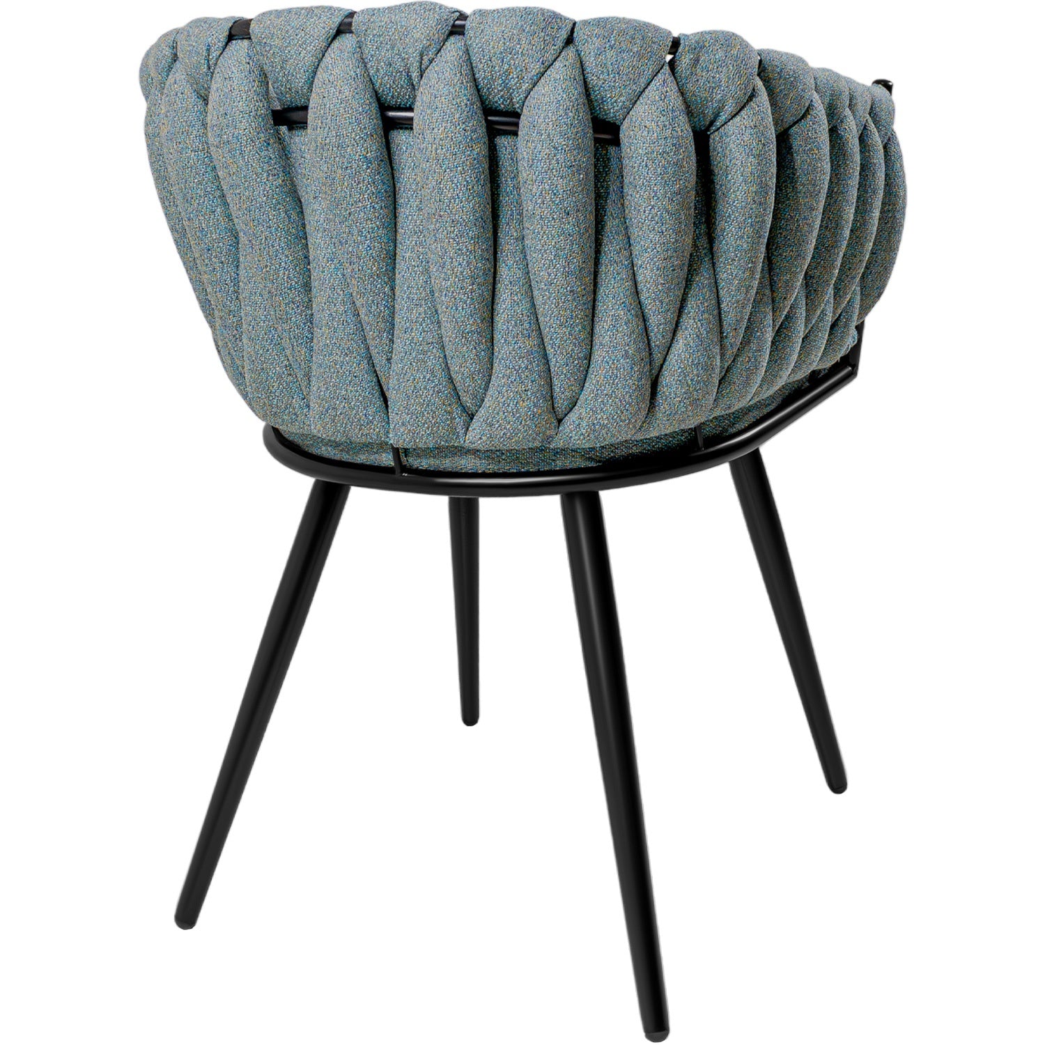 Silla Comedor Patron Tejido Elegante Moderno Verde Petróleo