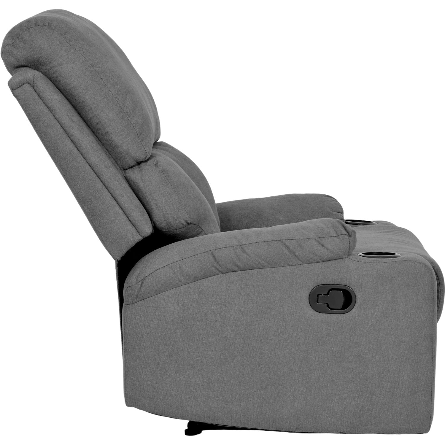Sillón Reclinable Reposet Moderno Minimalista Sala Gris Diseño De La Tela Liso