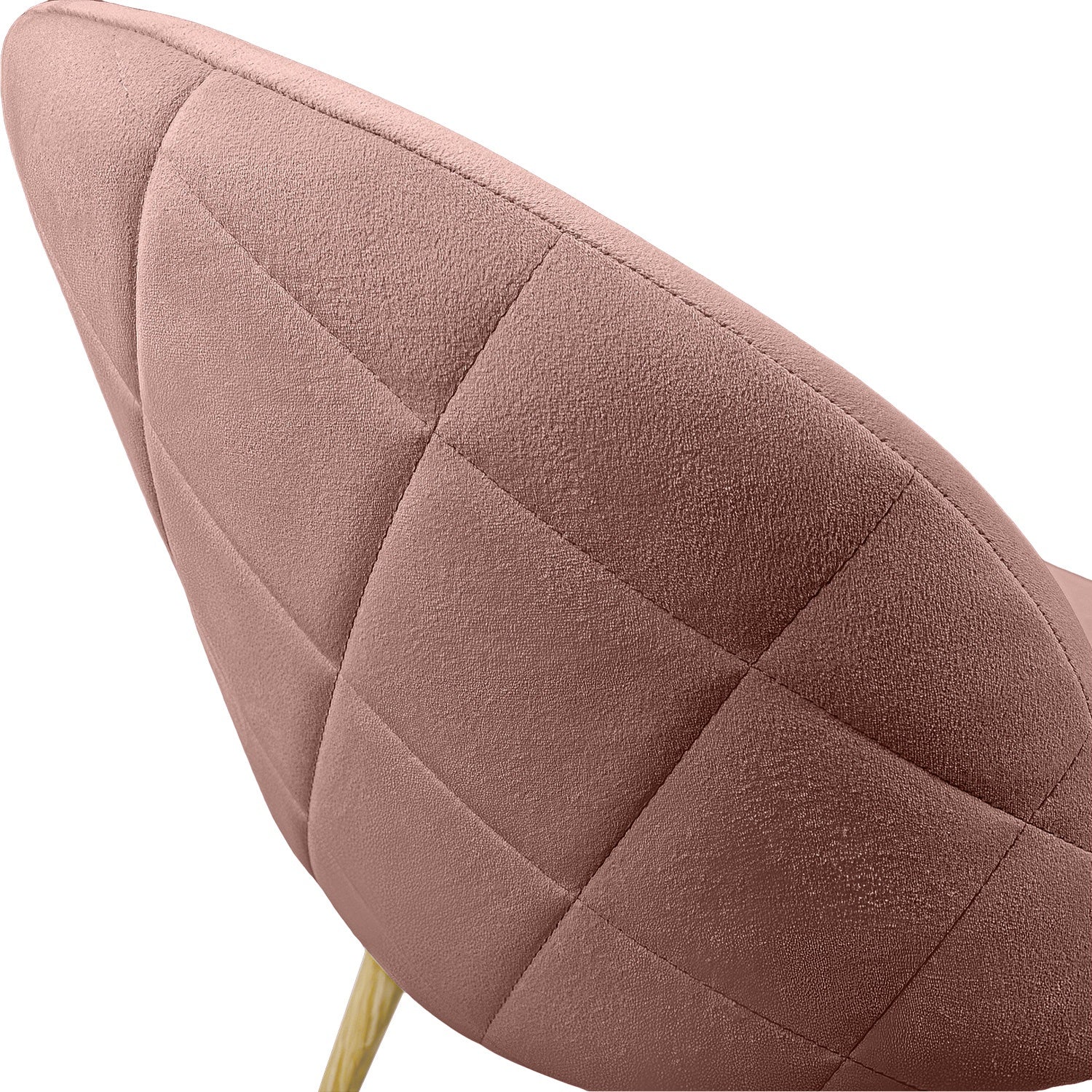 Silla Comedor Terciopelo Moderna Acolchada Rosa