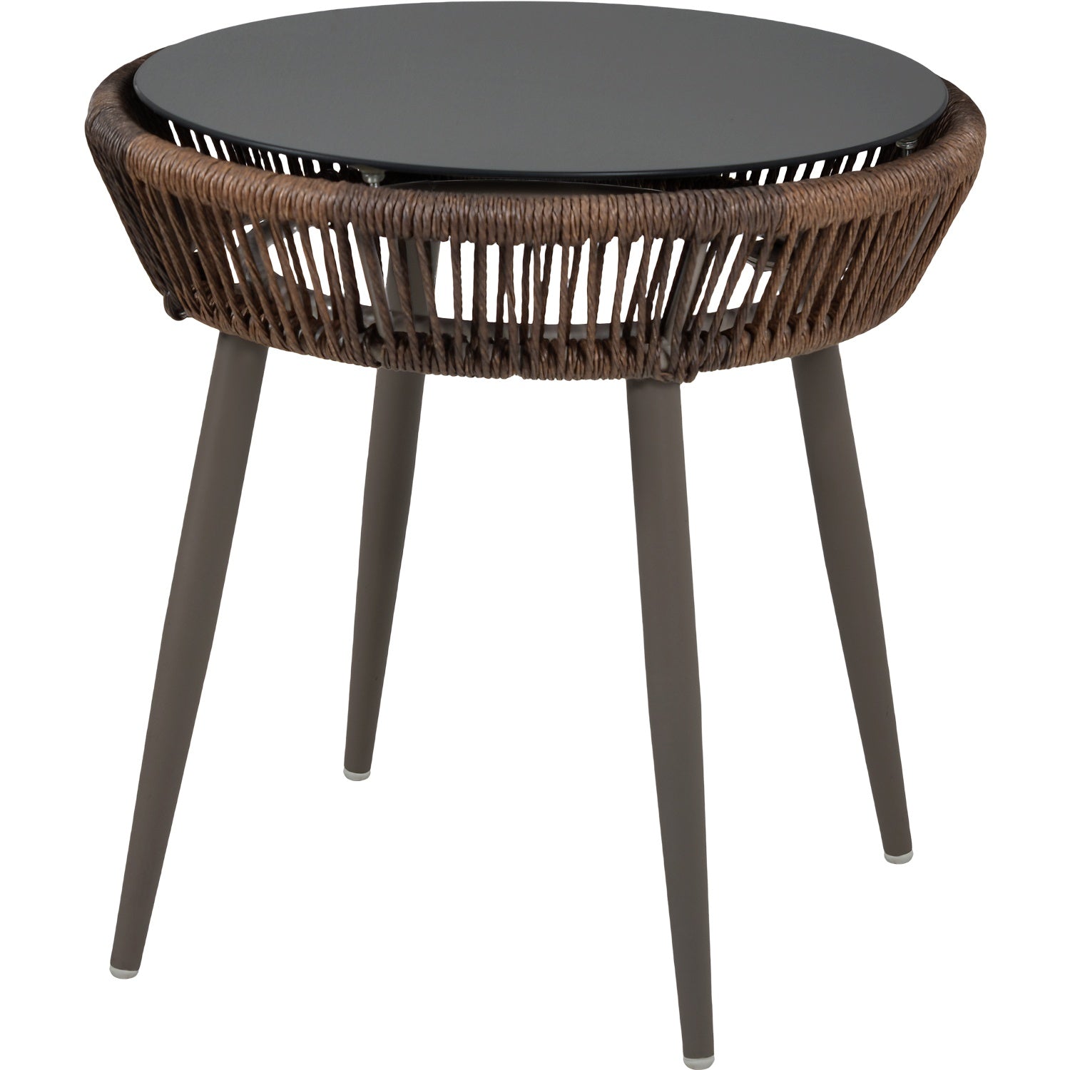 Sillas Tejidas Terraza Exterior Modernas Mesa Cristal 3pzs Beige