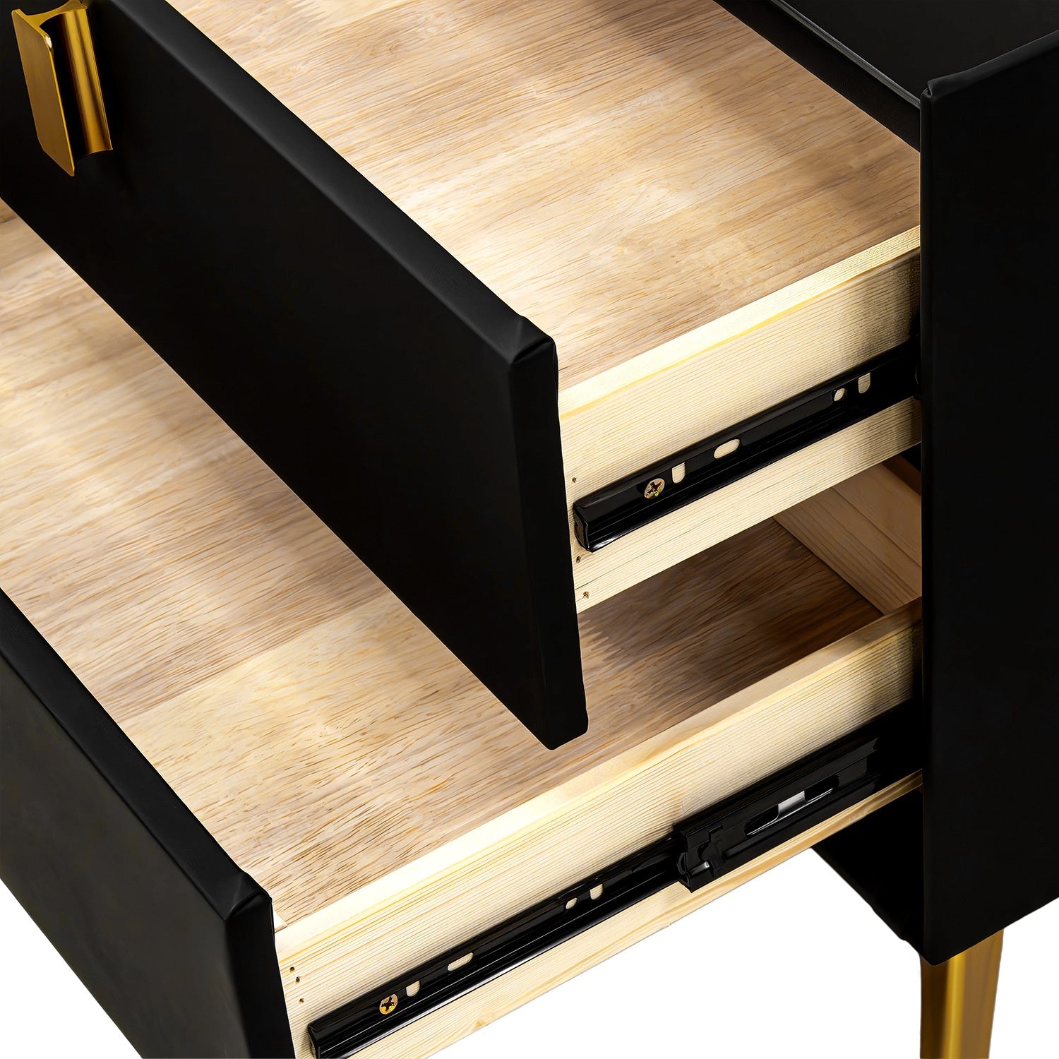 Mesa Noche Buro Negro Inteligente Cargador Inalambrico Luz Led Usb