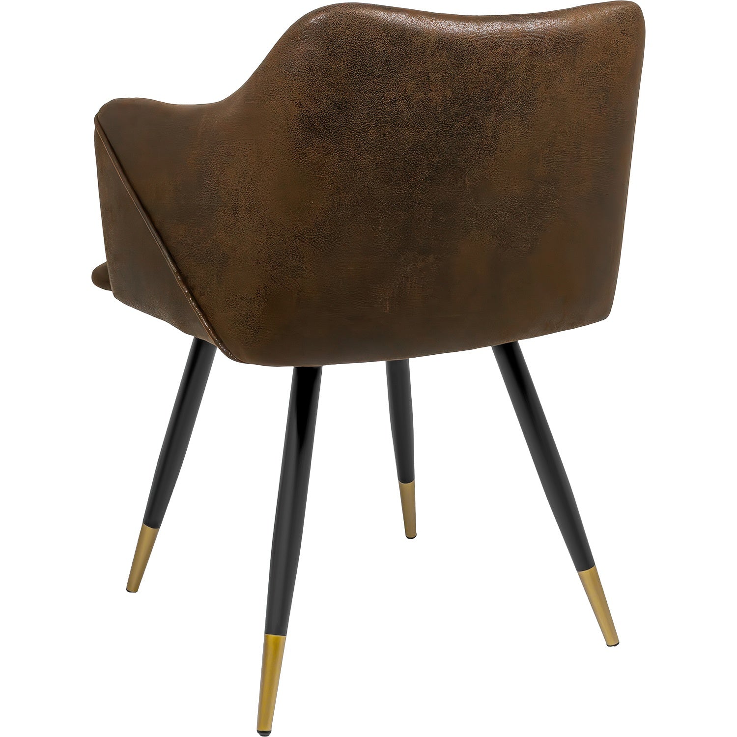 Set 2 Sillas Sillones Juego Comedor Cocina Suede Gamuza Cafe Color De La Estructura De La Silla Negro